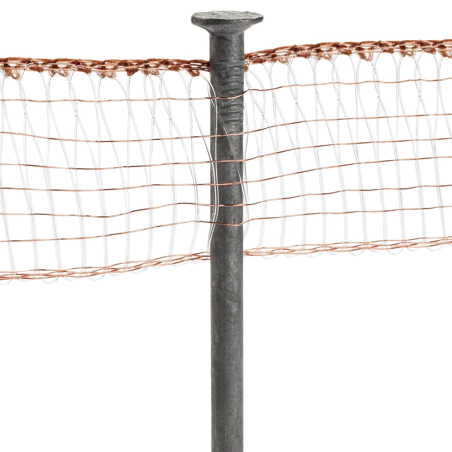 Snail fence copper strip