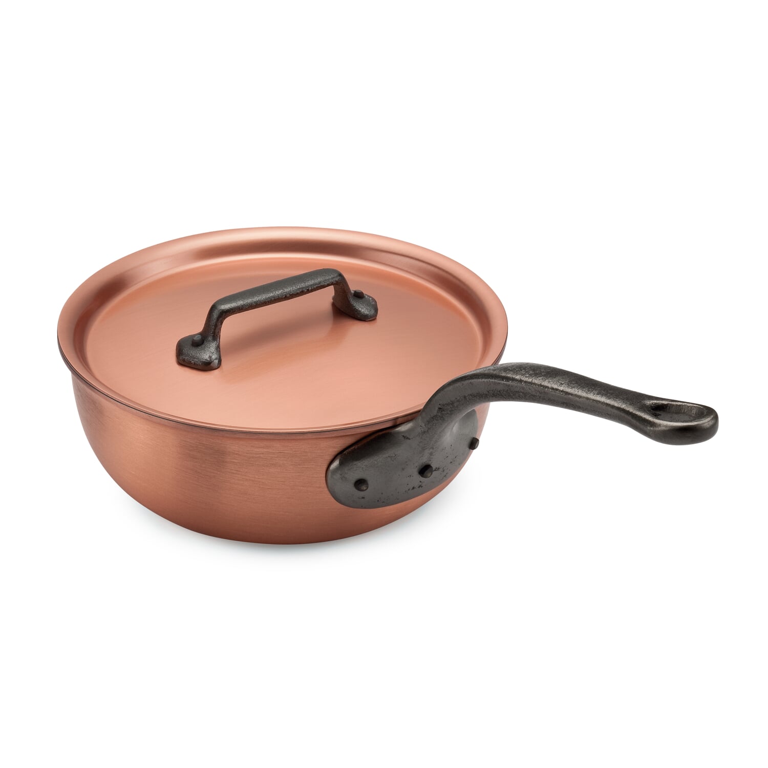 Heavy copper saut&eacute; pan