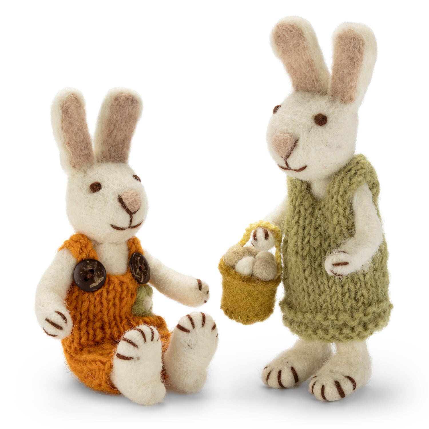 Felt Easter bunny couple