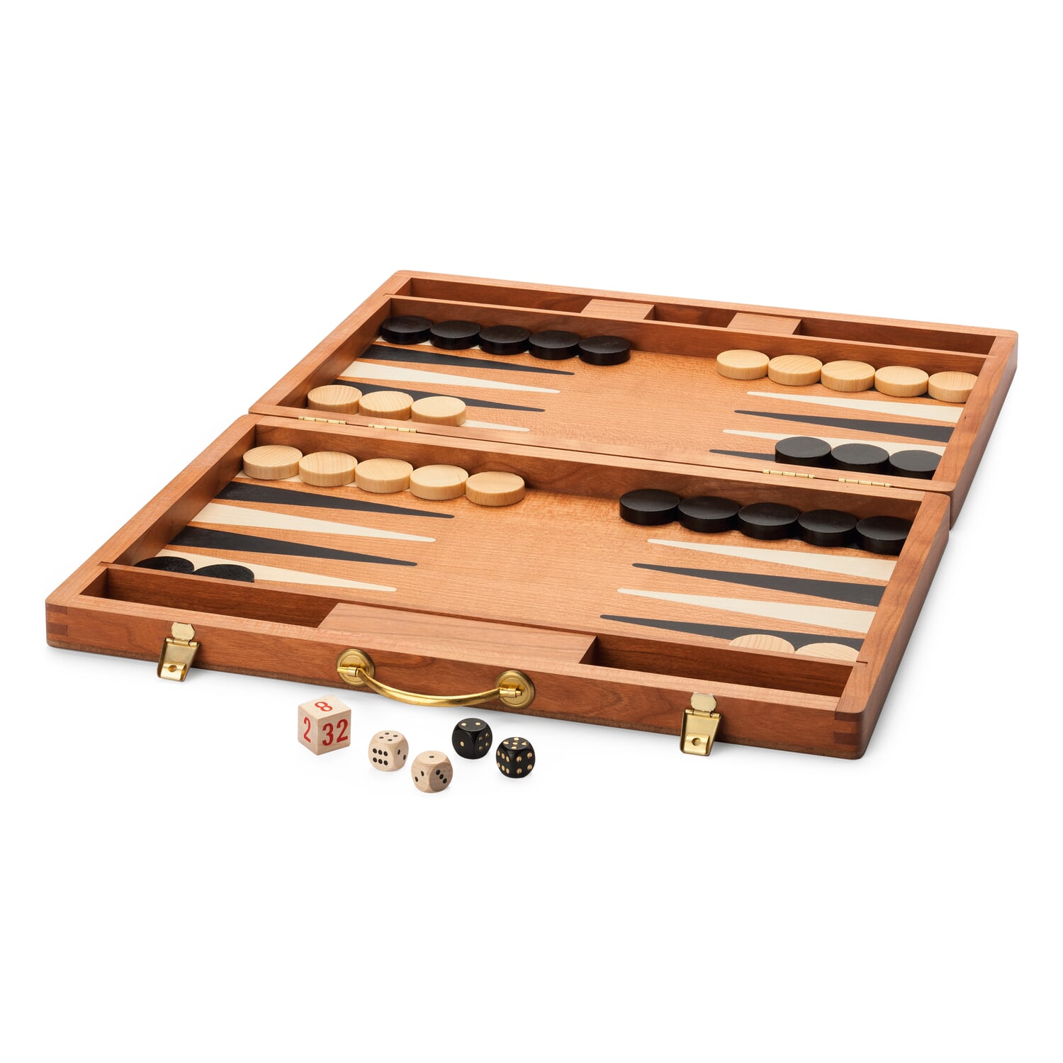 Backgammon game cherry wood