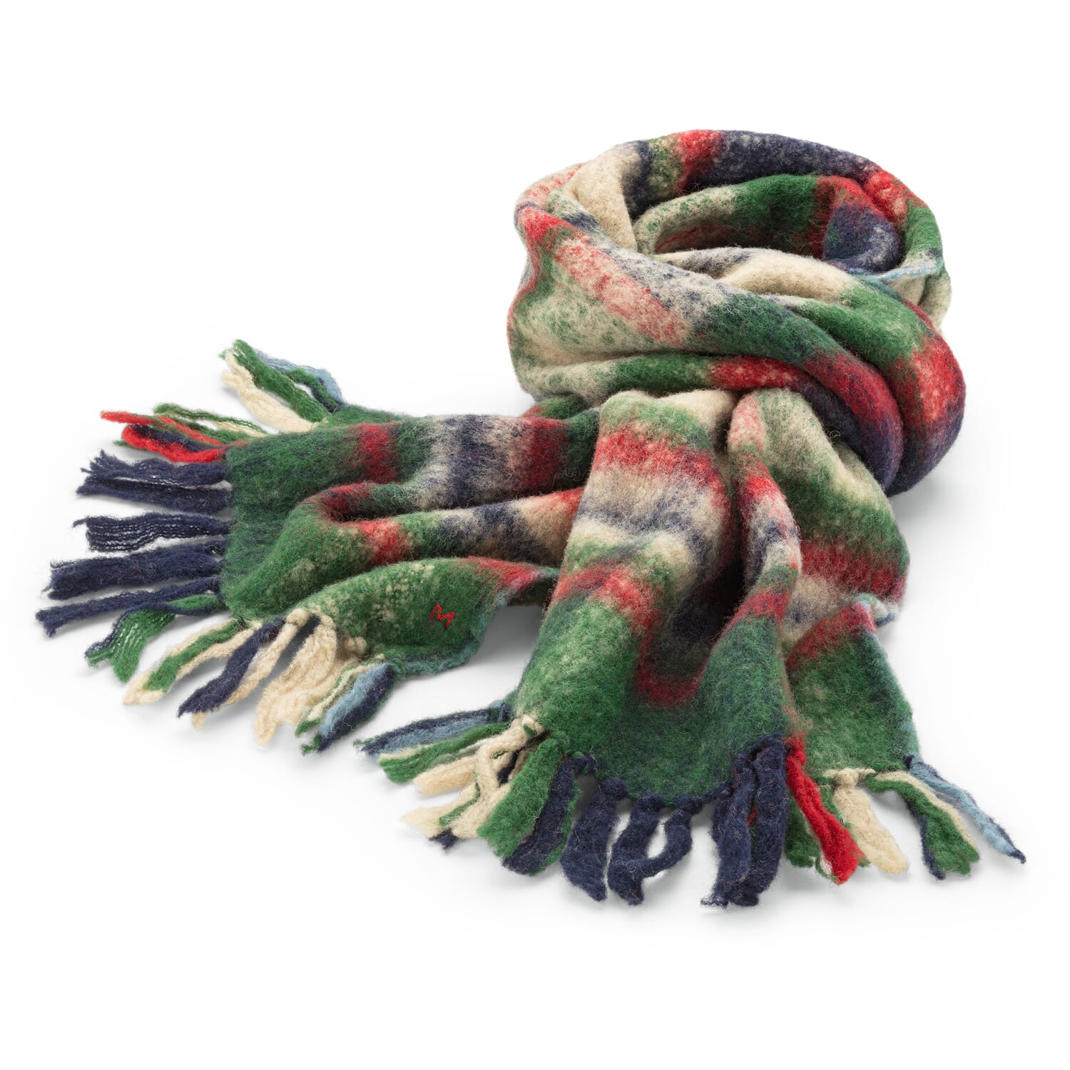 Unisex wool scarf with fringes N&deg; 760