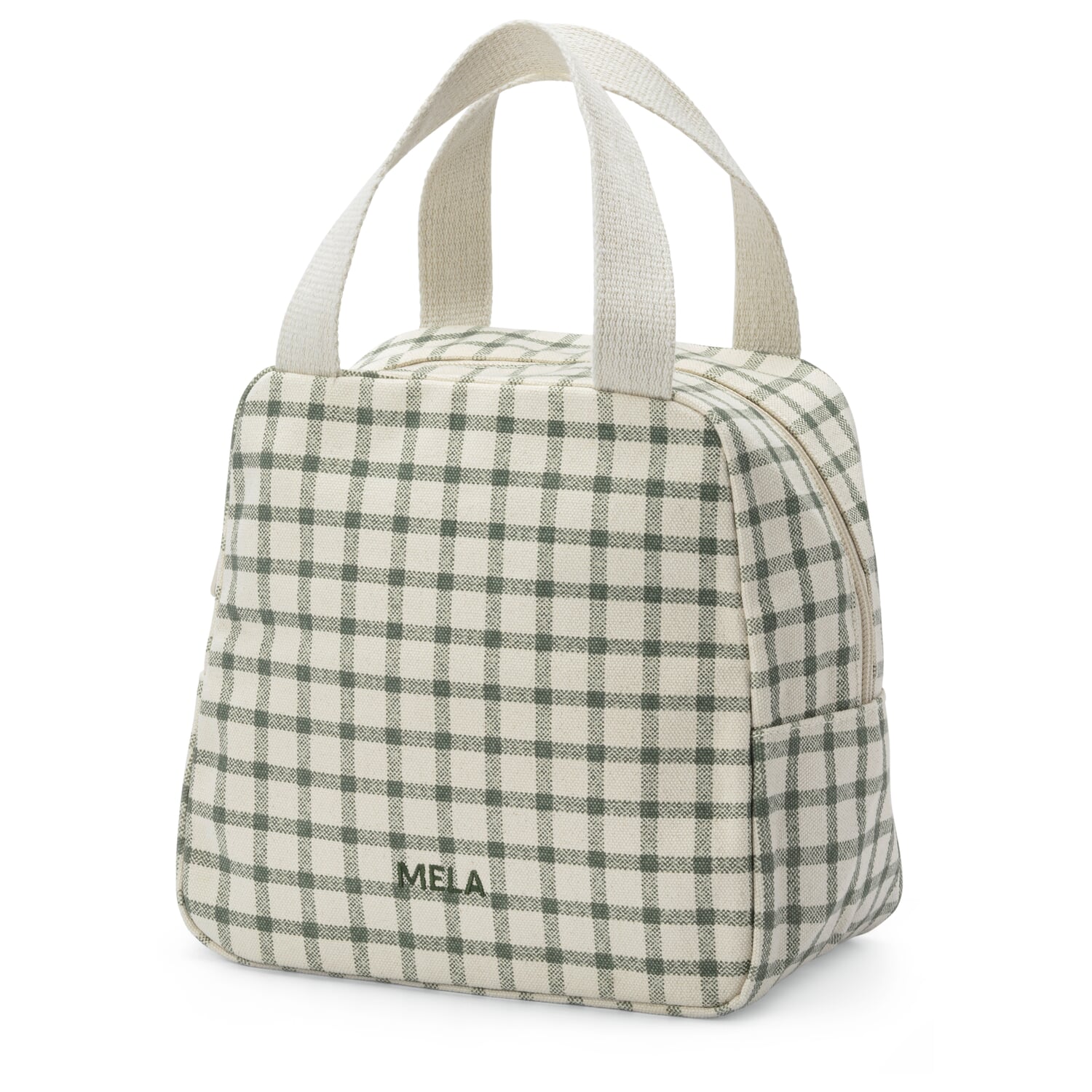 Organizer checkered, natural white-green