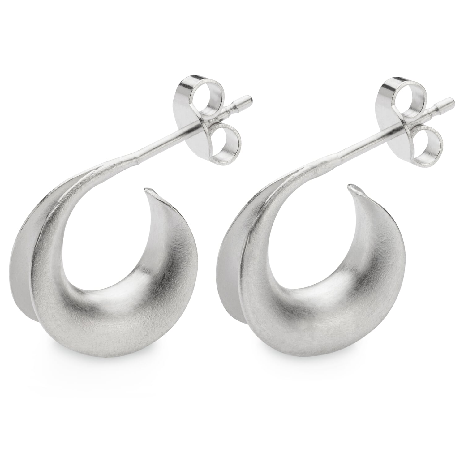 Pin creole, matt, silver