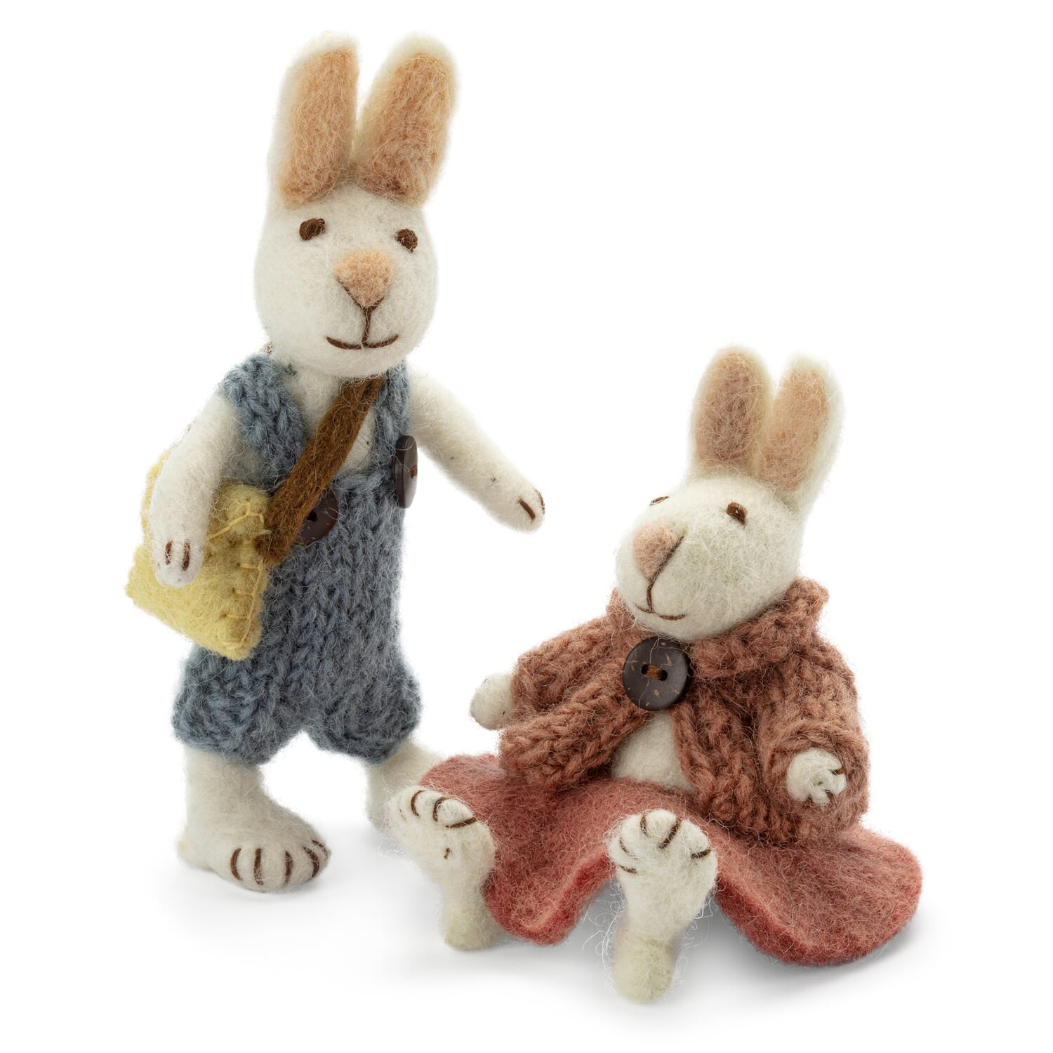 Easter bunny dolls felt