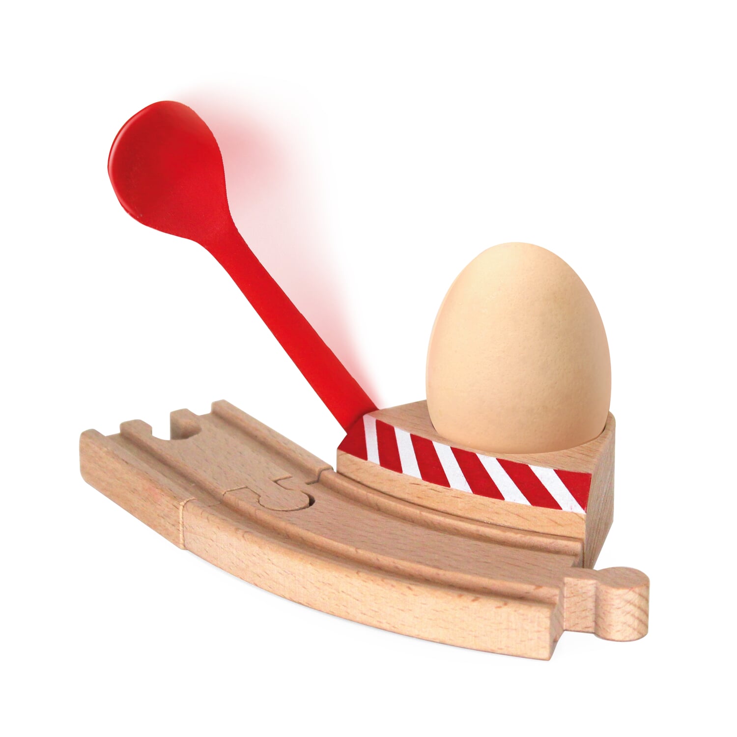 Egg cup with barrier