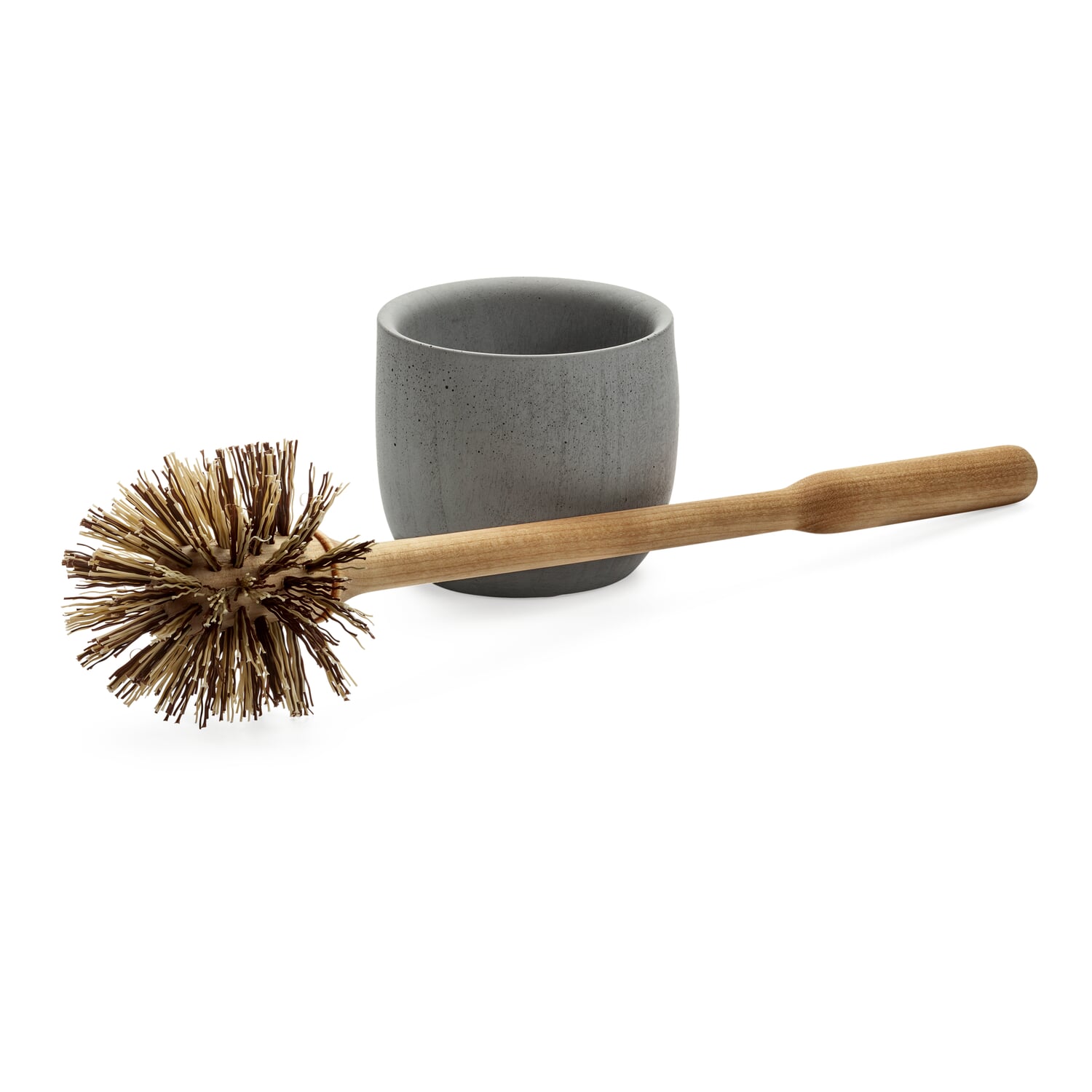 WC set concrete and birch wood