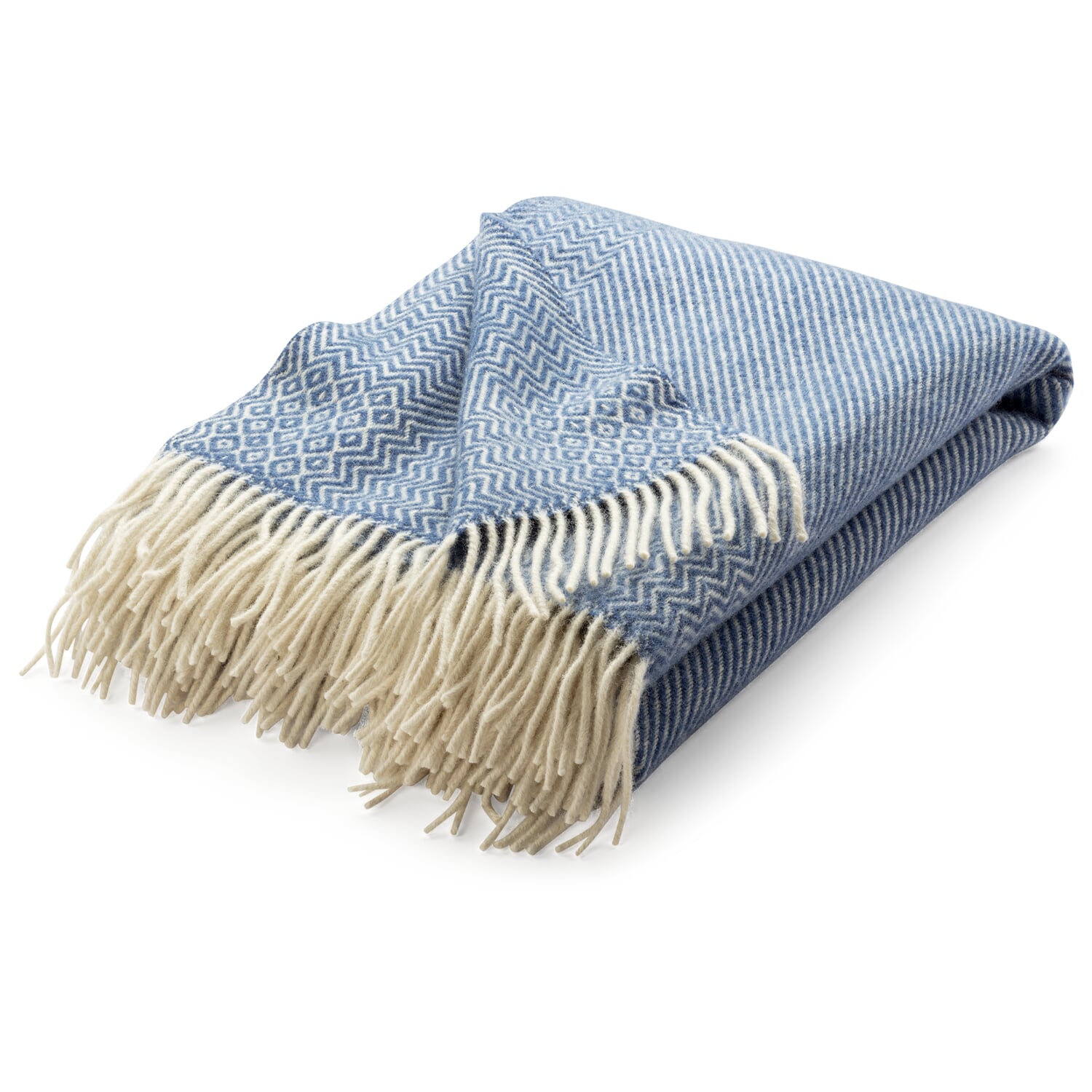 Lamb wool blanket zigzag stripe Kattefot