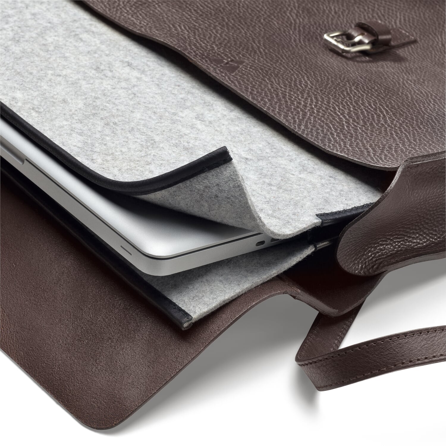 File and notebook bag cowhide leather