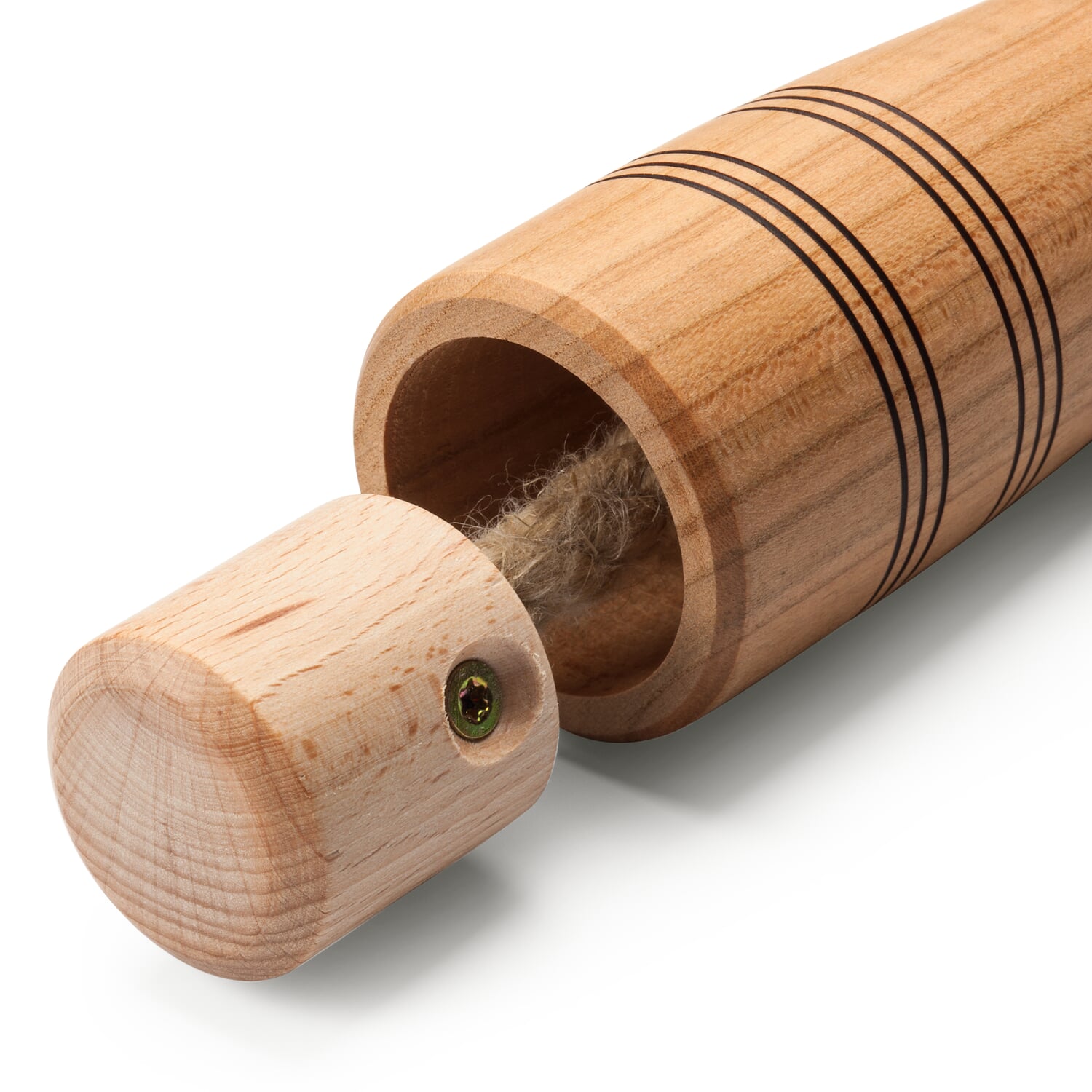 Hemp jump rope cherry wood handles