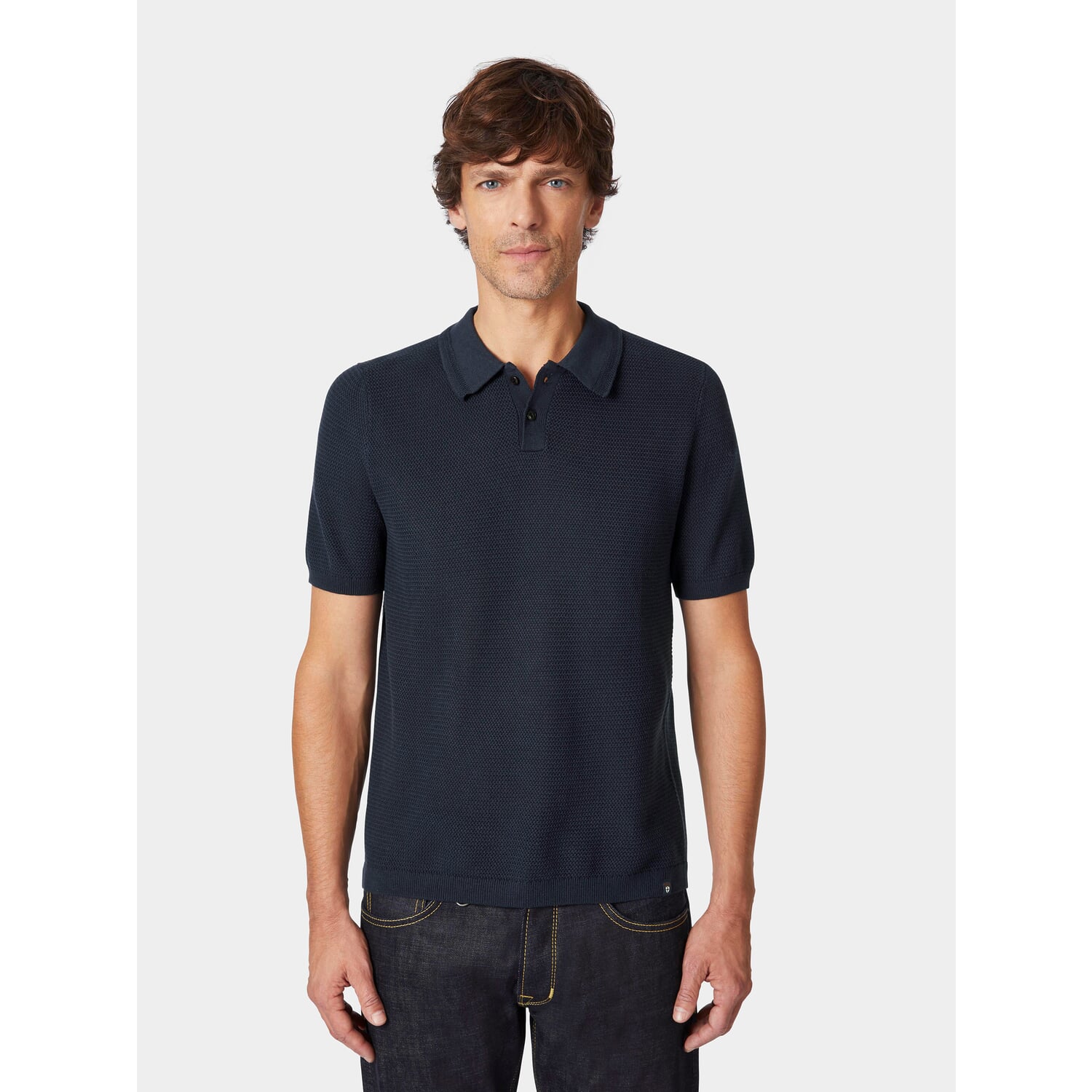 Knitted men's polo shirt