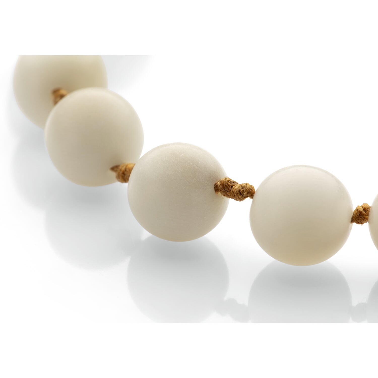 Tagua nut bracelet, natural white