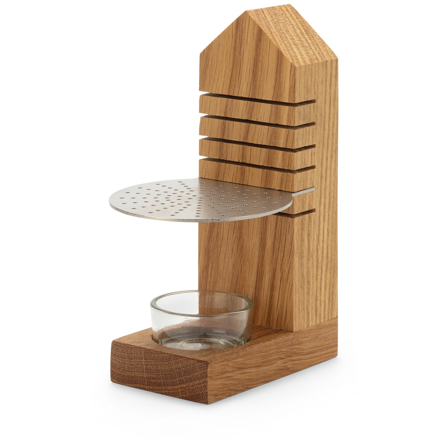 Height-adjustable incense burner oak wood