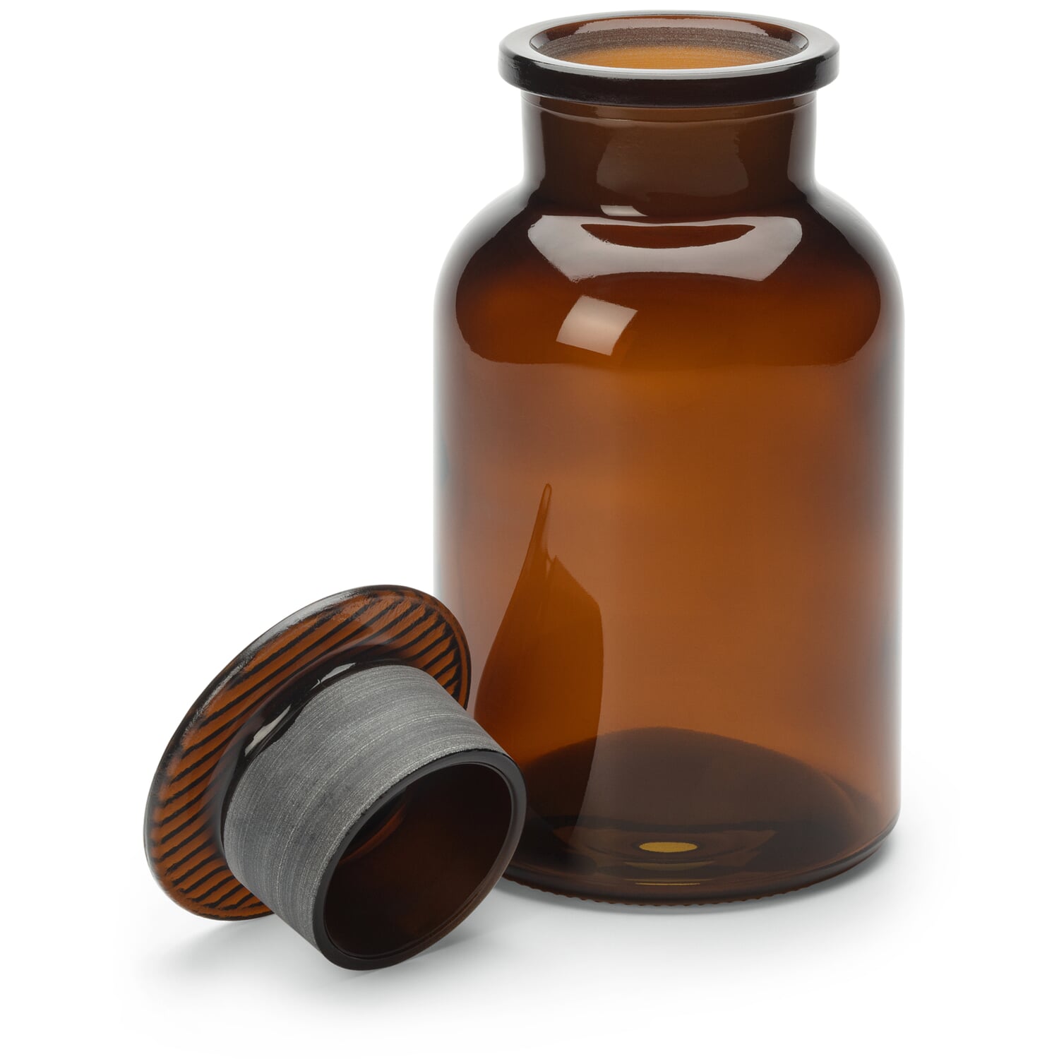 Storage bottle with glass stopper