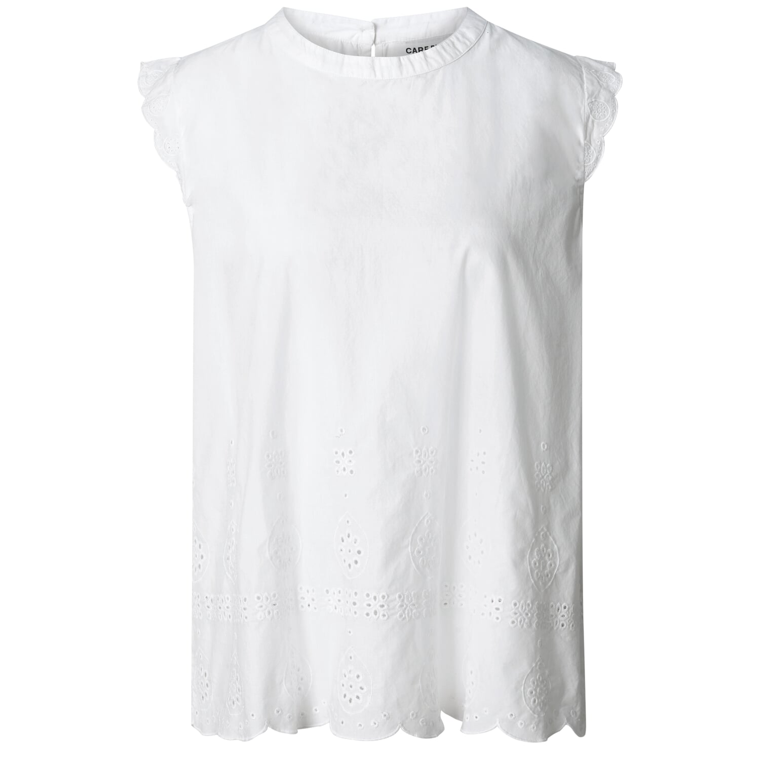 Women's blouse with eyelet embroidery