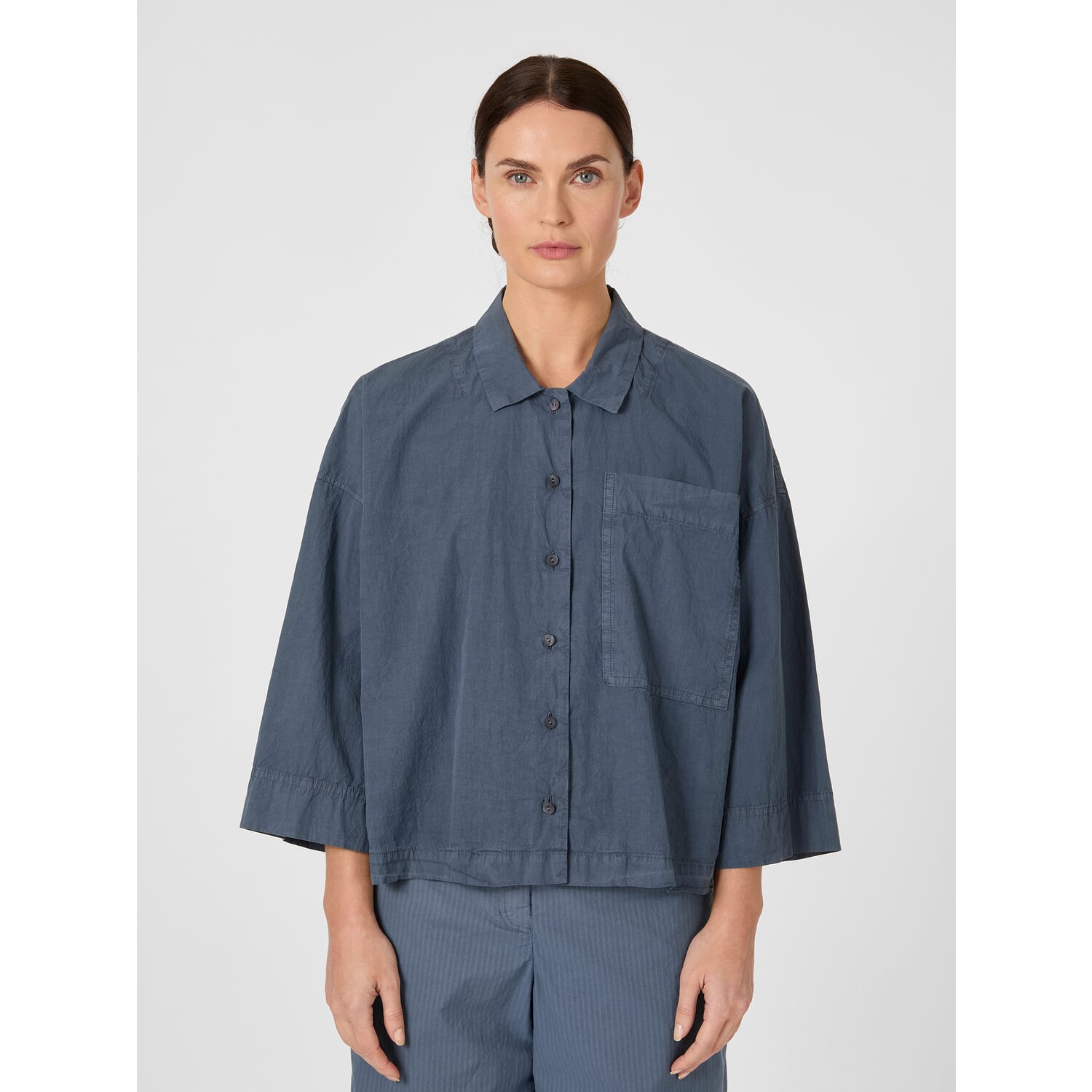 Women's blouse with breast pocket