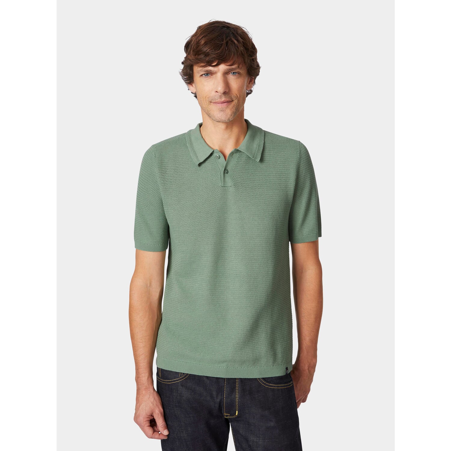Knitted men's polo shirt