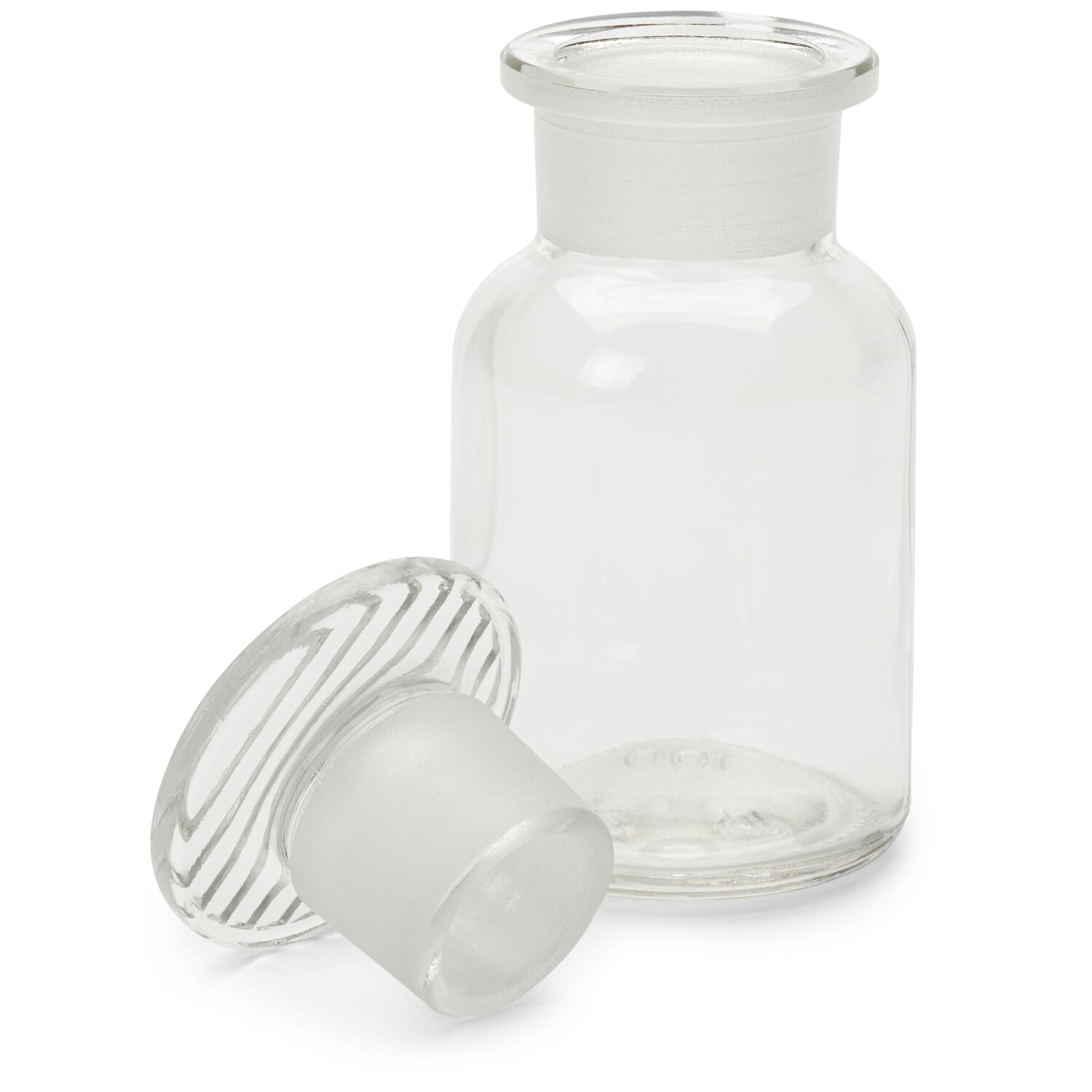 Storage bottle with glass stopper