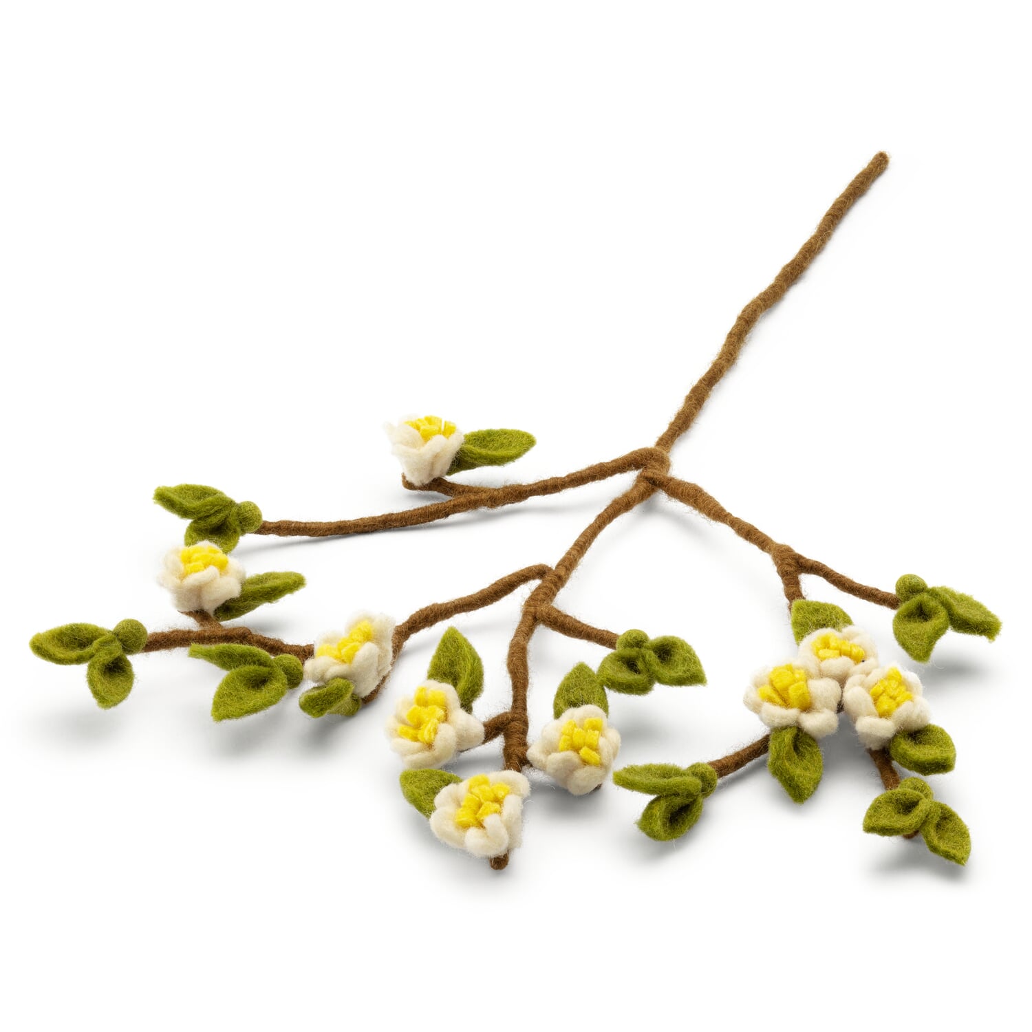 Apple blossom branch felt