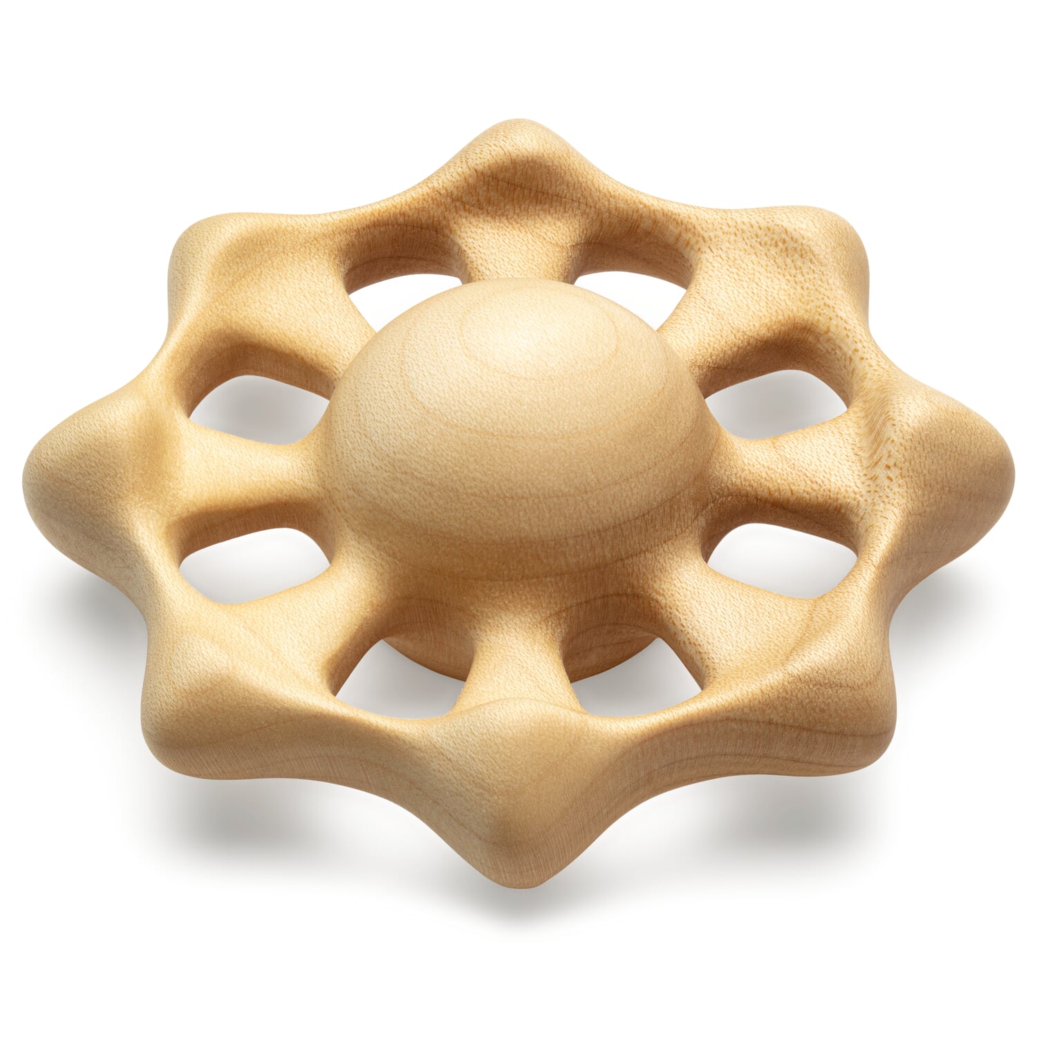 Baby rattle maple wood