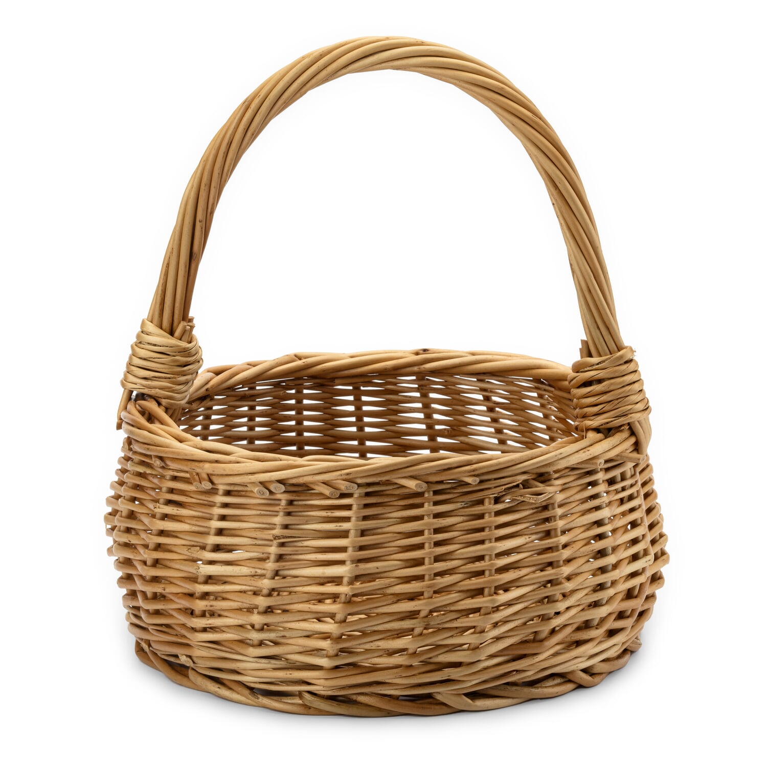 Small wicker basket with handle