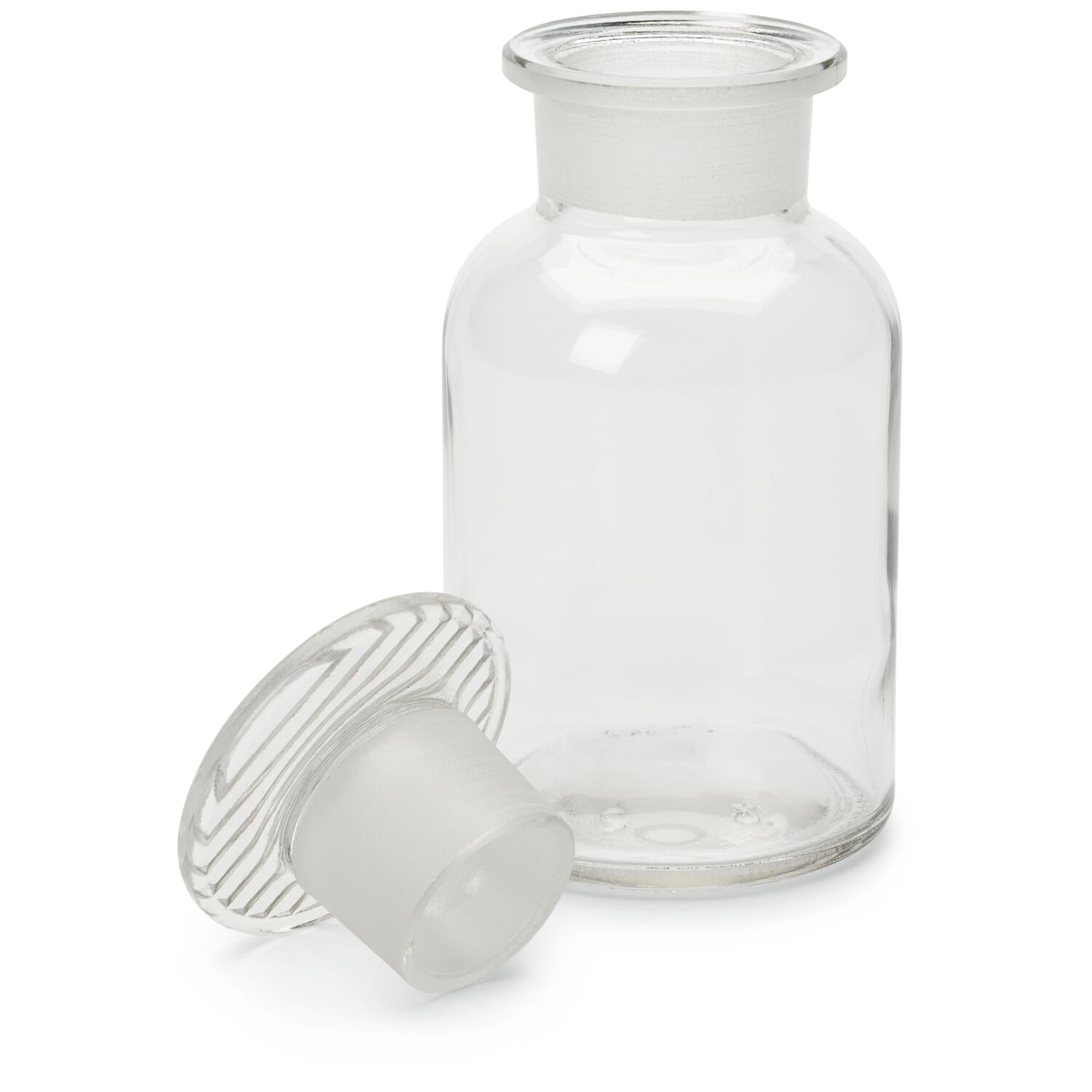 Storage bottle with glass stopper