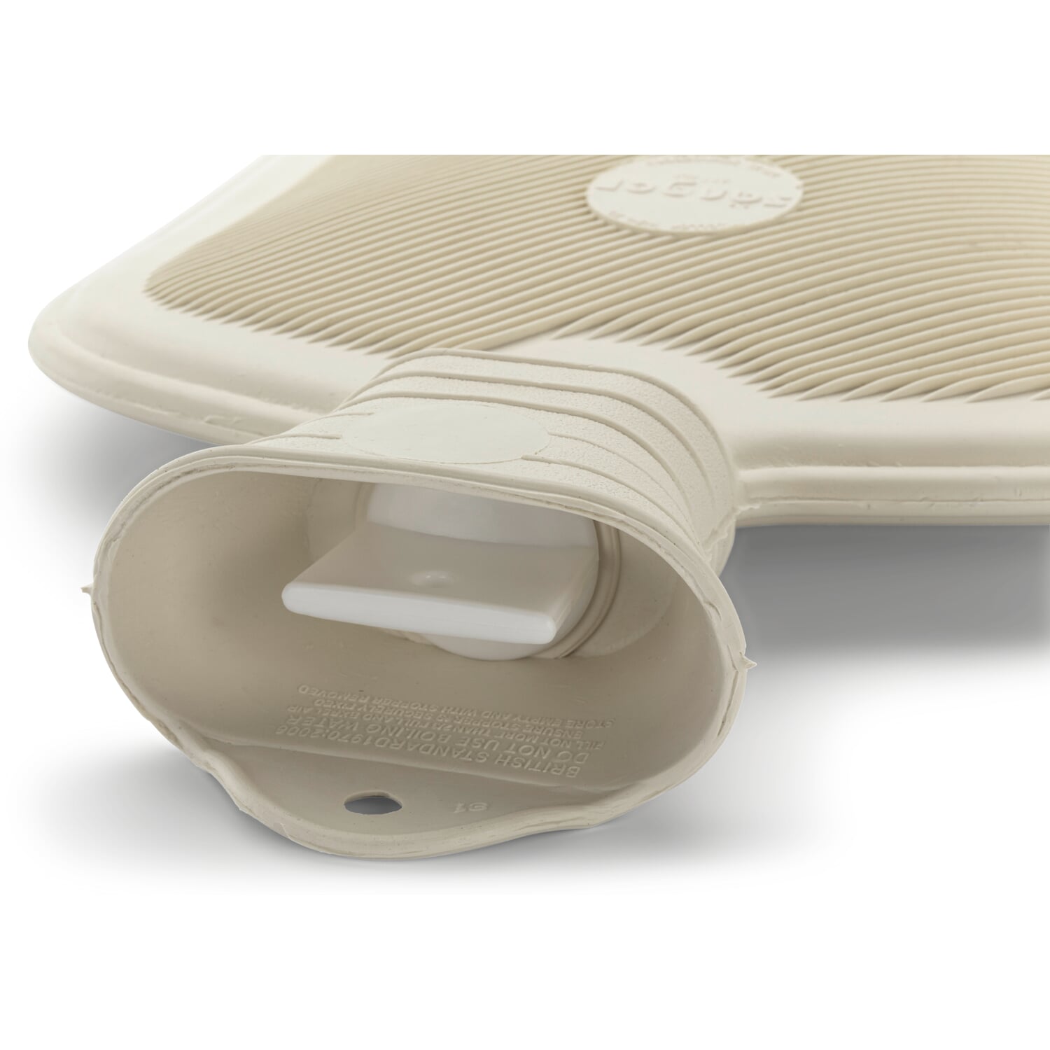 Hot Water Bottle Rubber White