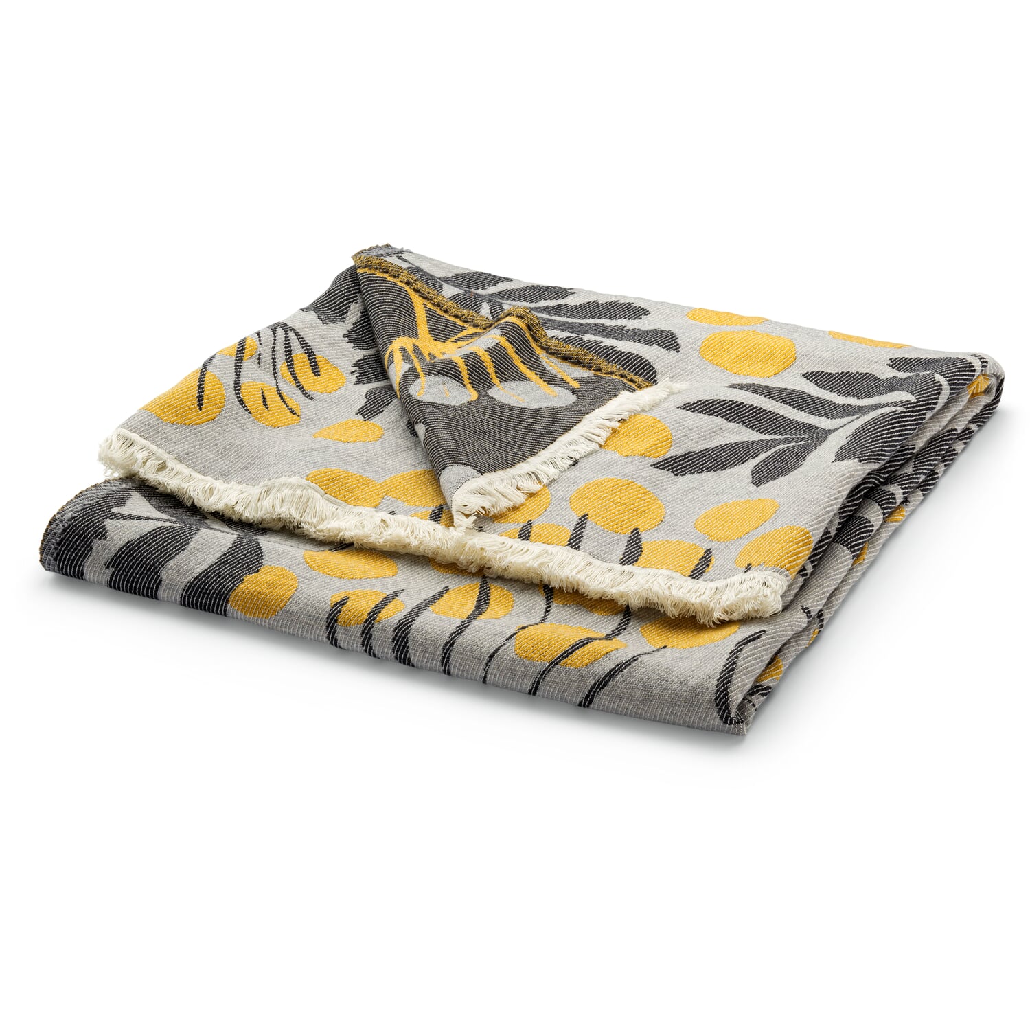 Jacquard wool blanket merino cotton
