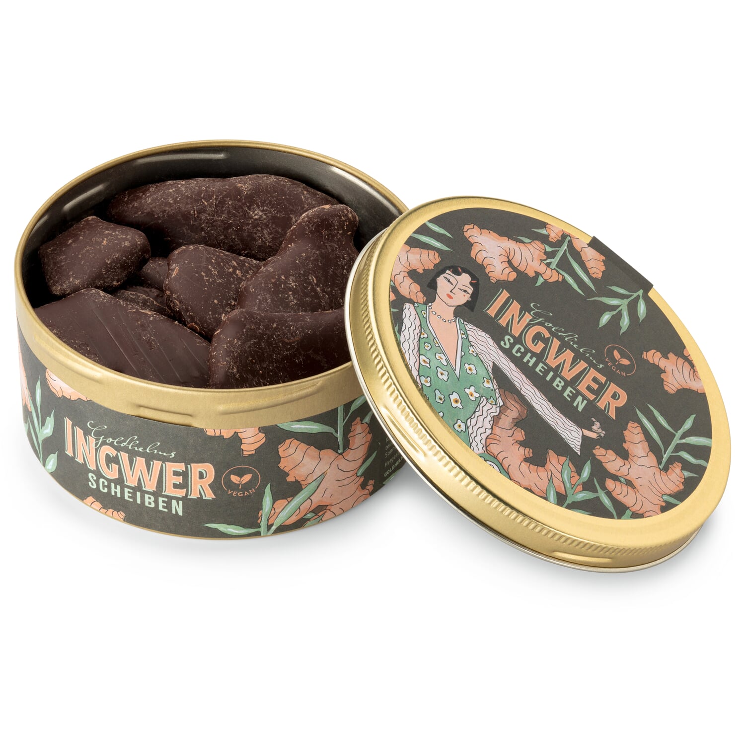 Ginger with chocolate