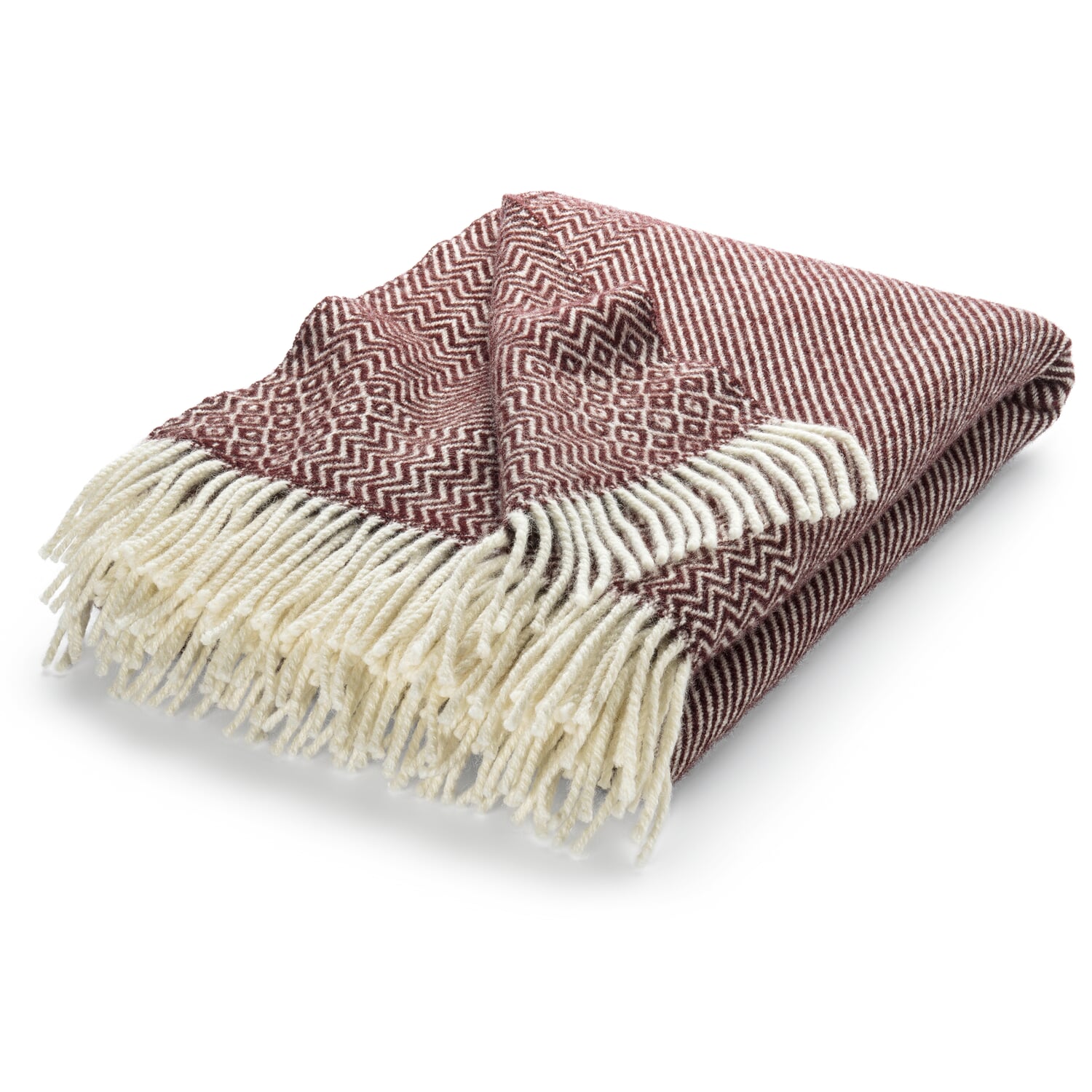 Lamb wool blanket zigzag stripe Kattefot