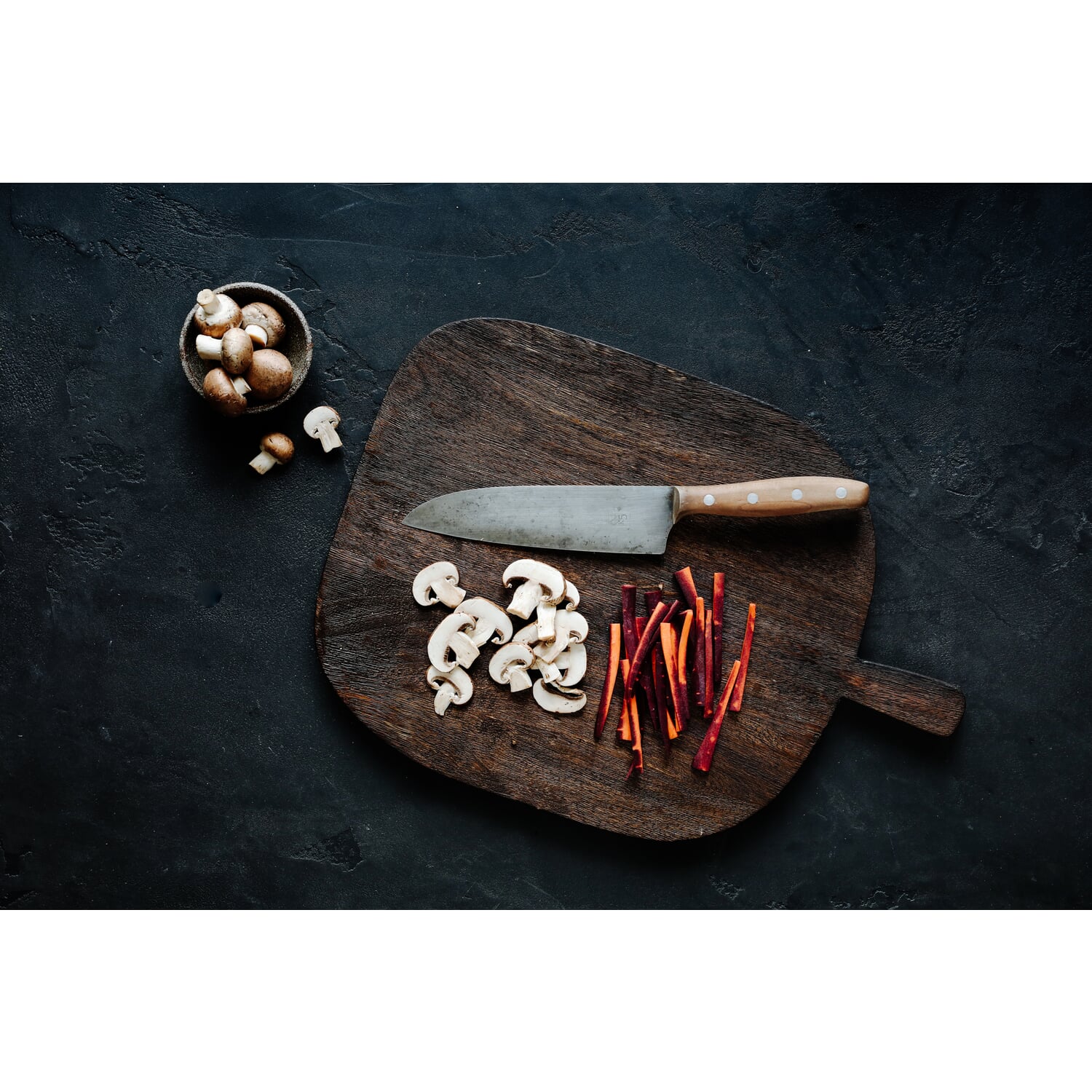 Herder chef's knife K5 HRC 60 blue pierced