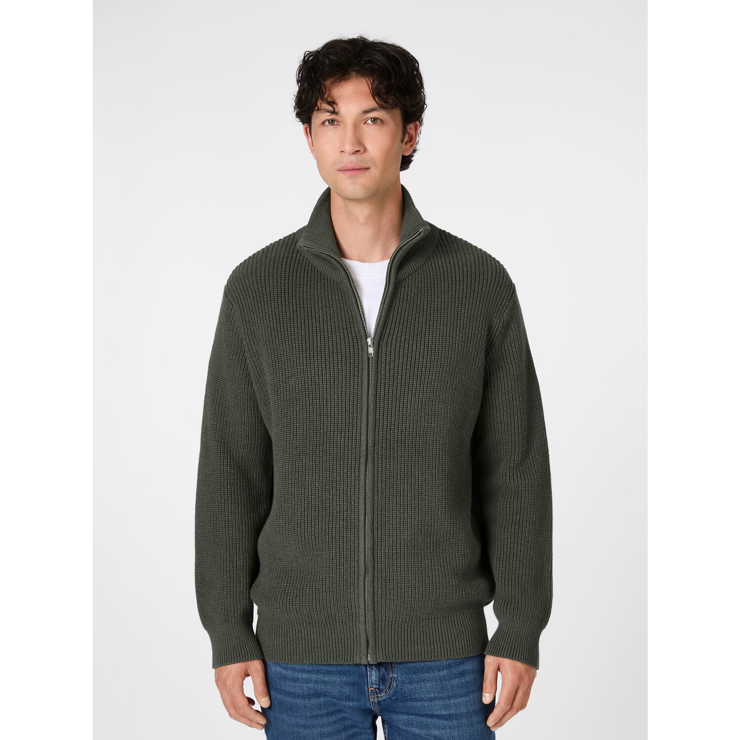 Men's cardigan with zip