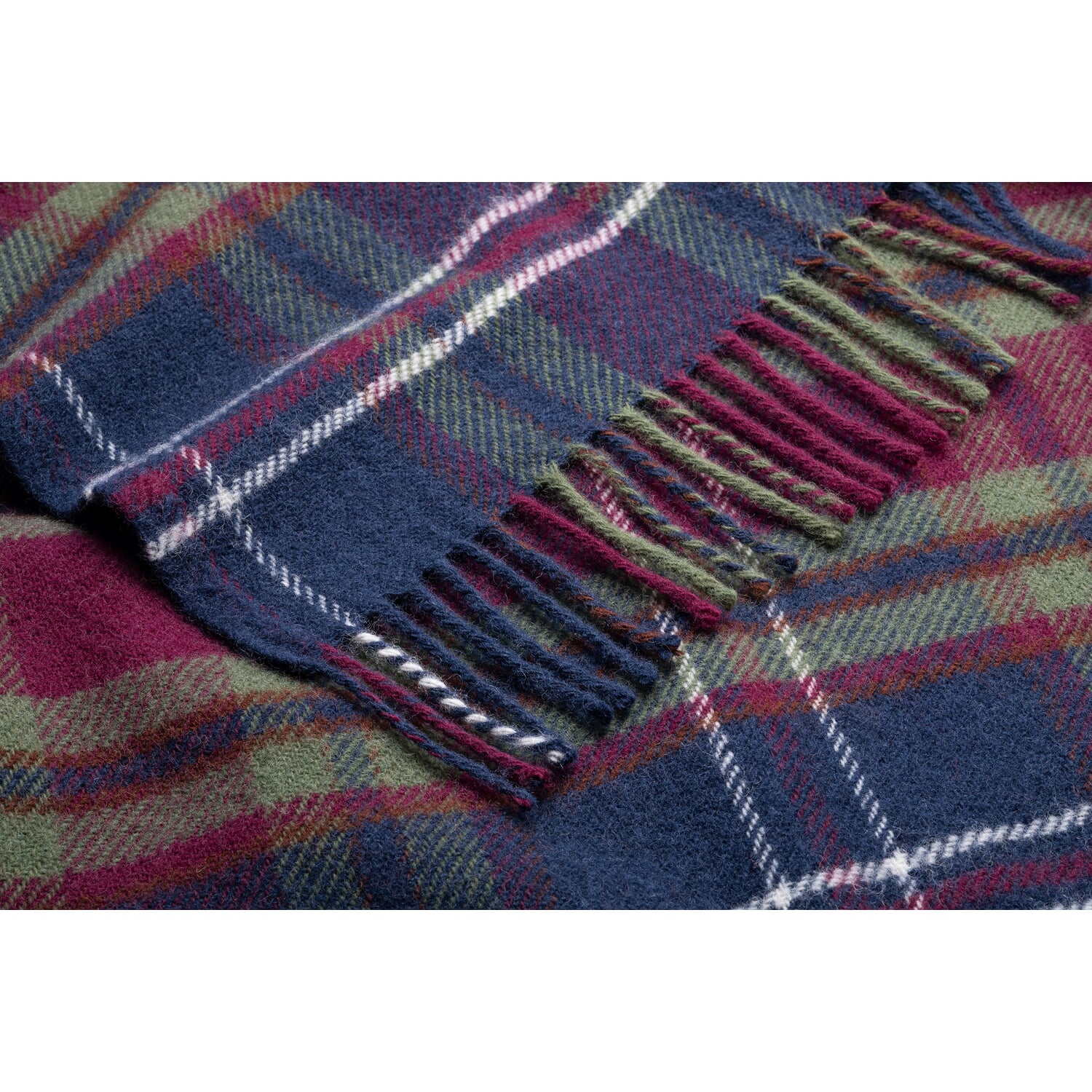 Tartan pure new wool blanket Morello Check