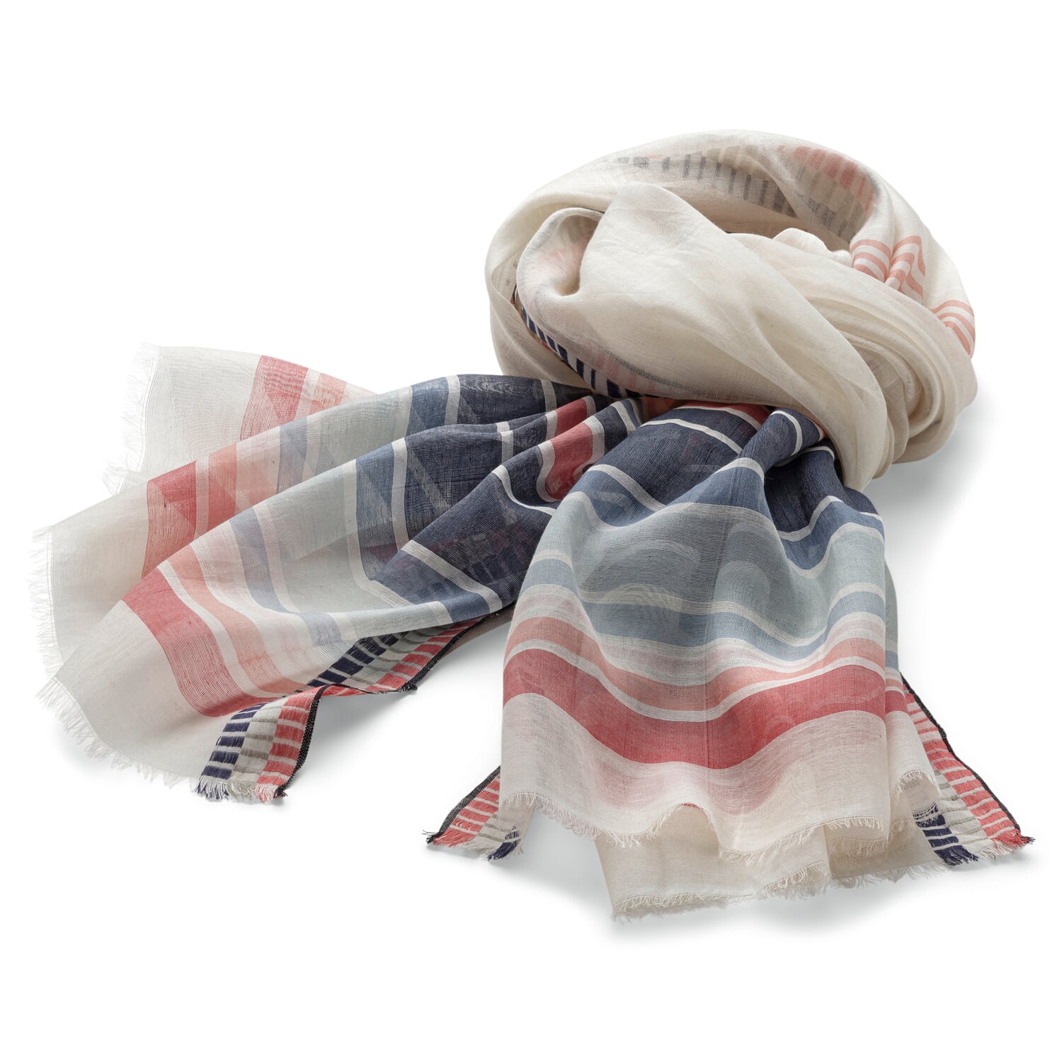 Ladies' scarf silk-cotton, multicolor