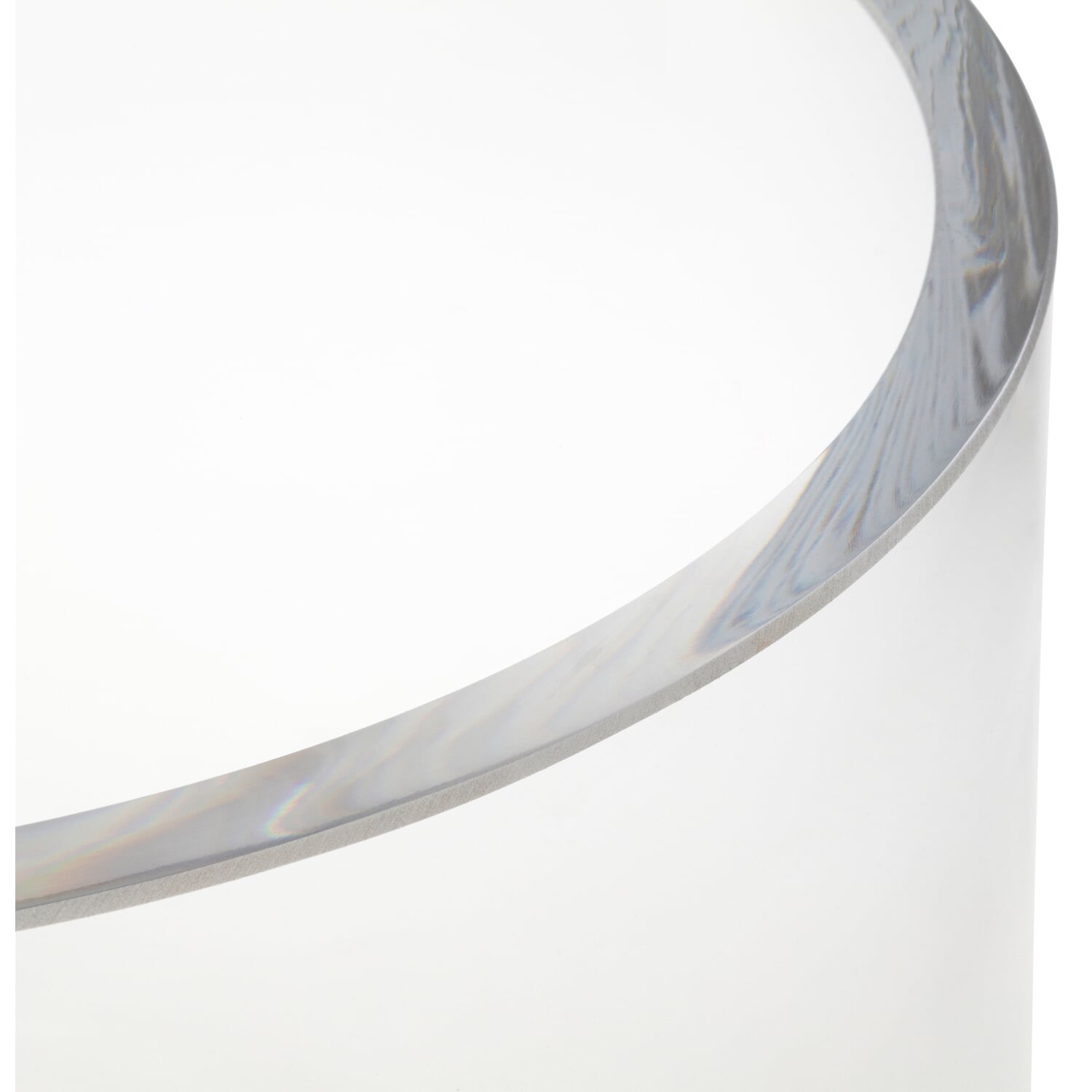 Cylindrical glass vase