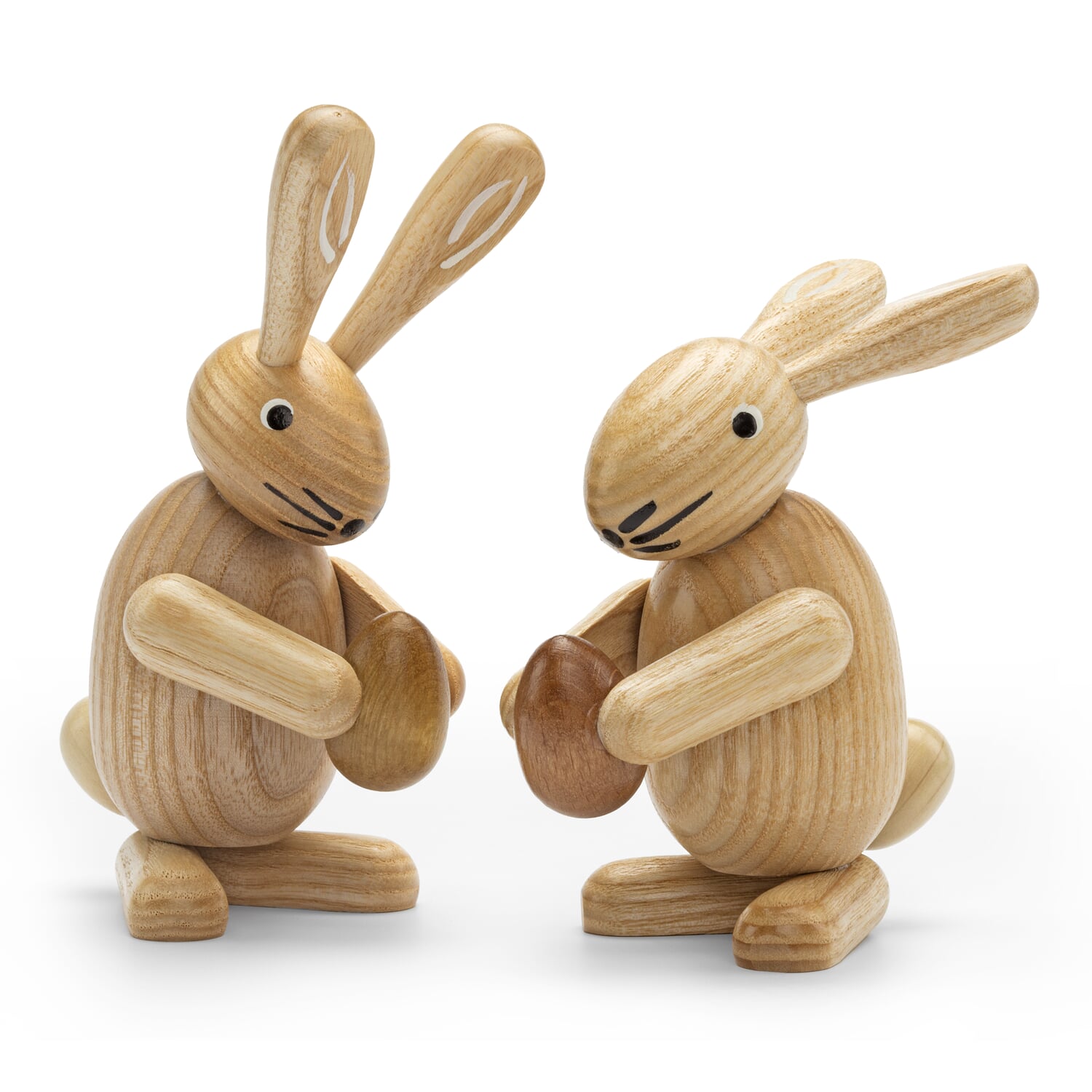 Easter bunny pair ash wood