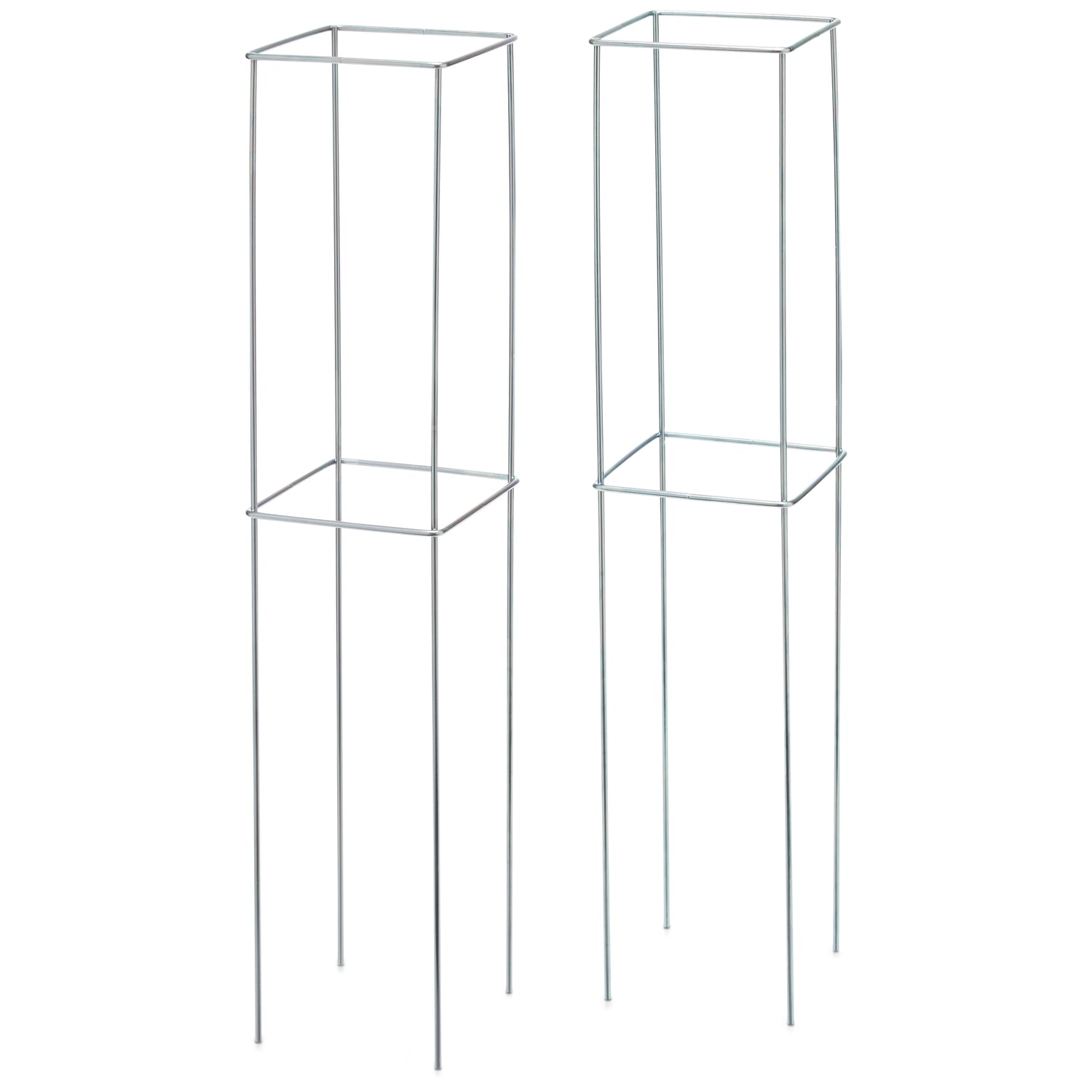 Galvanized steel plant support