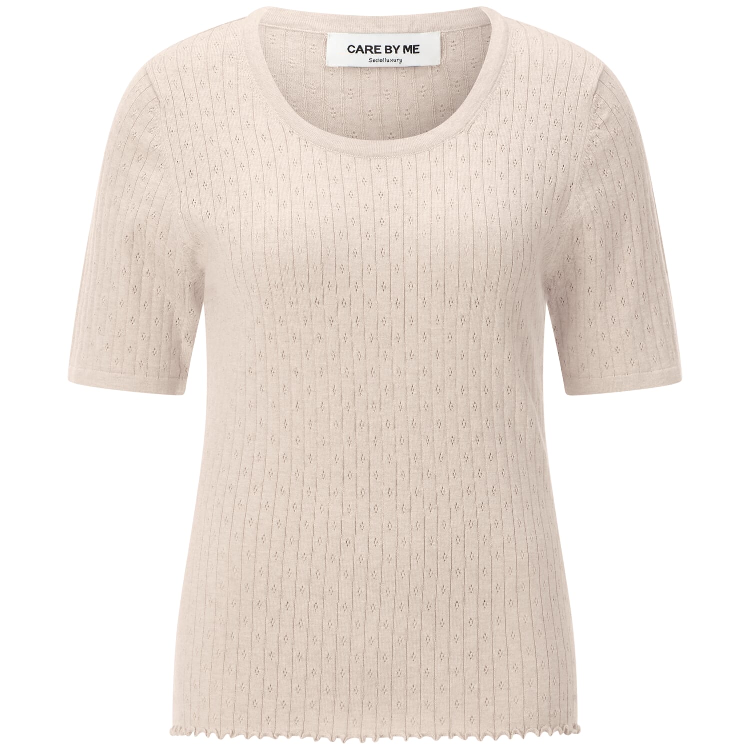 Women's ajour knit shirt with silk