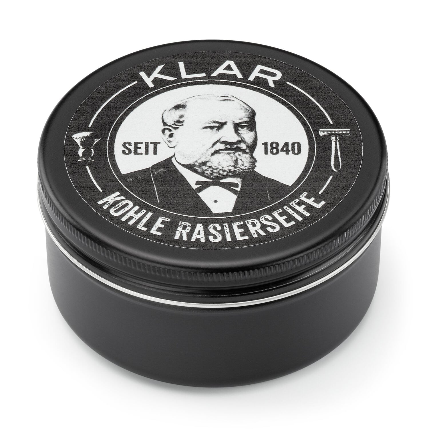 Clear shaving soap activated carbon