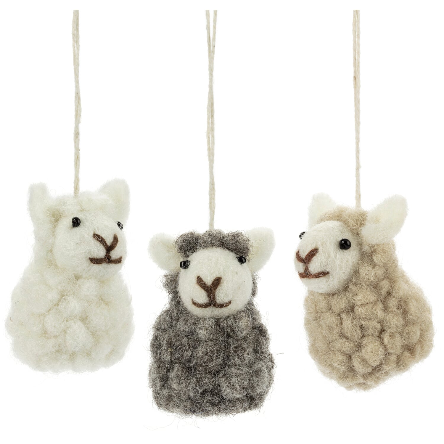 Felt sheep pendant