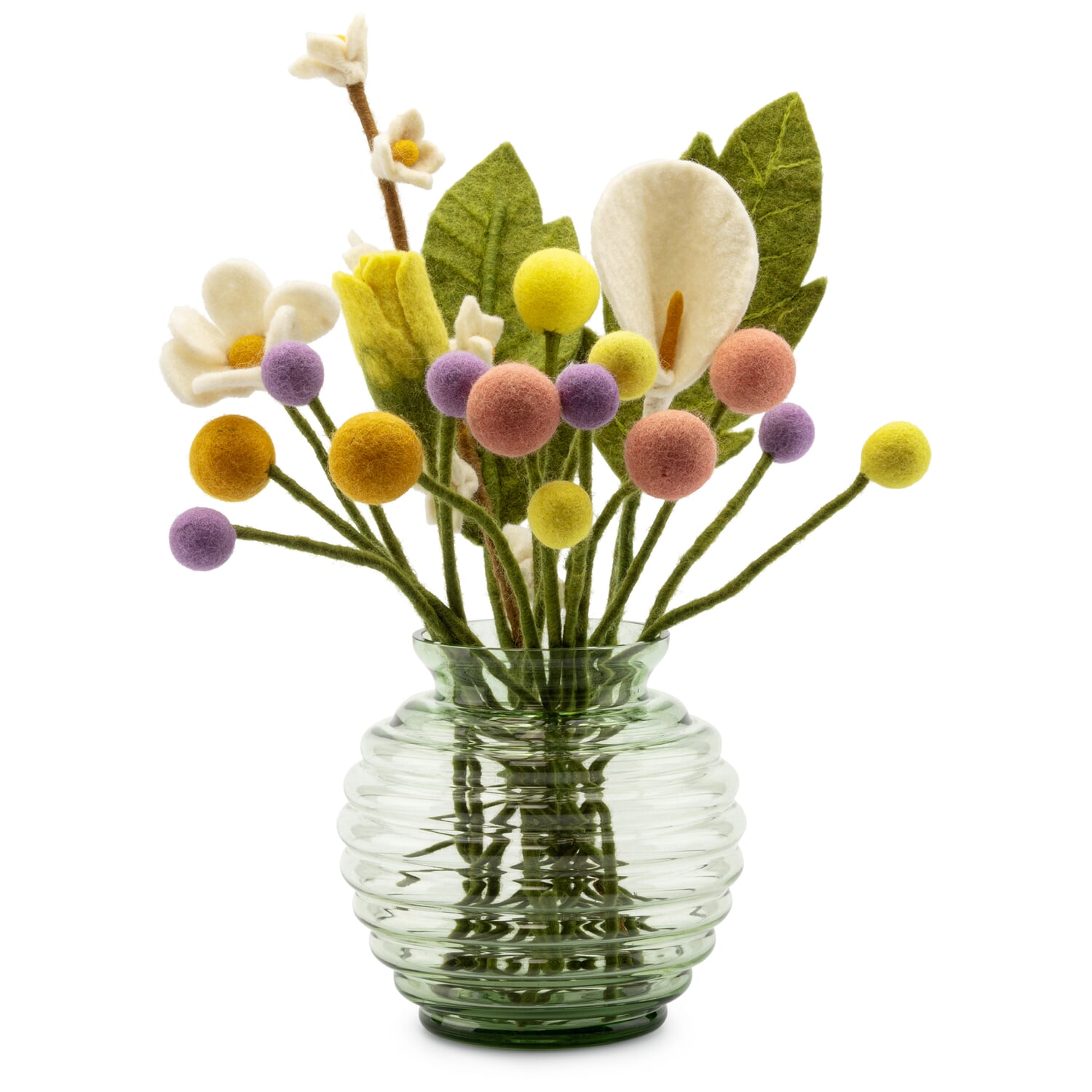 Vase Thuringian forest glass spherical shape