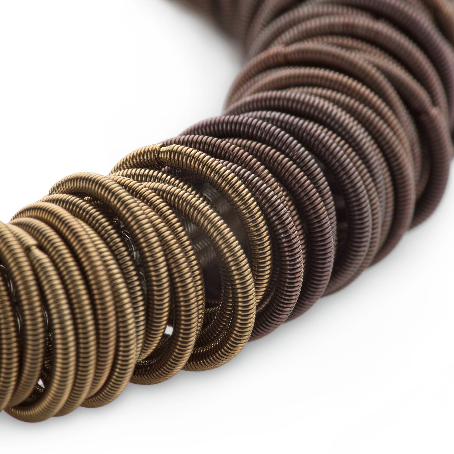 Bracelet Stainless steel springs, copper-gold