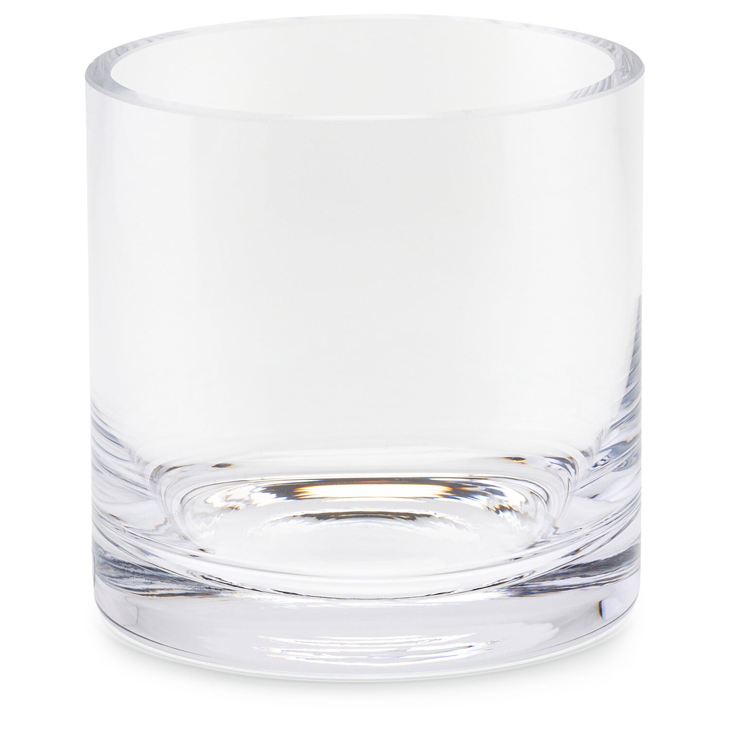 Cylindrical glass vase