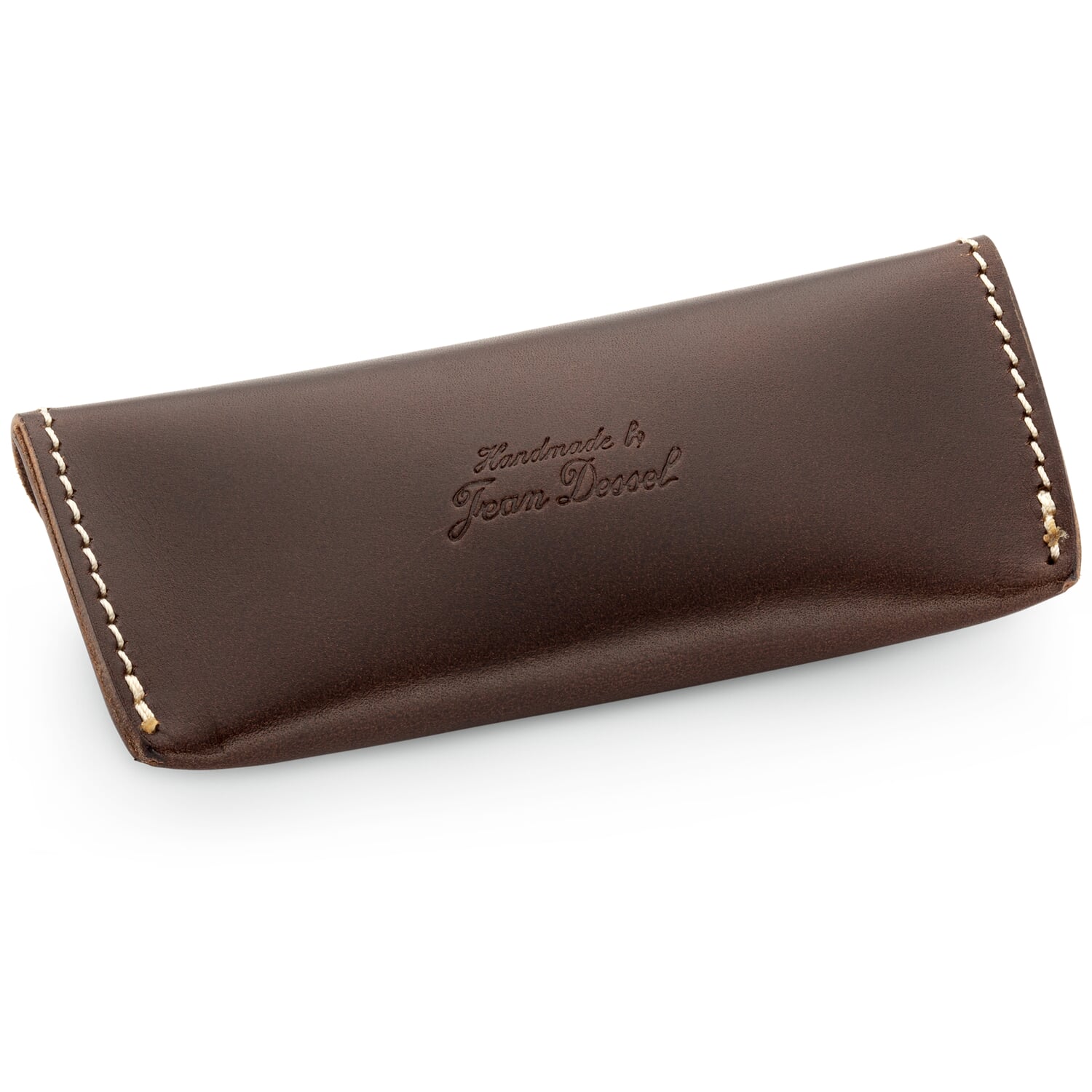 Spectacle case cowhide, dark brown