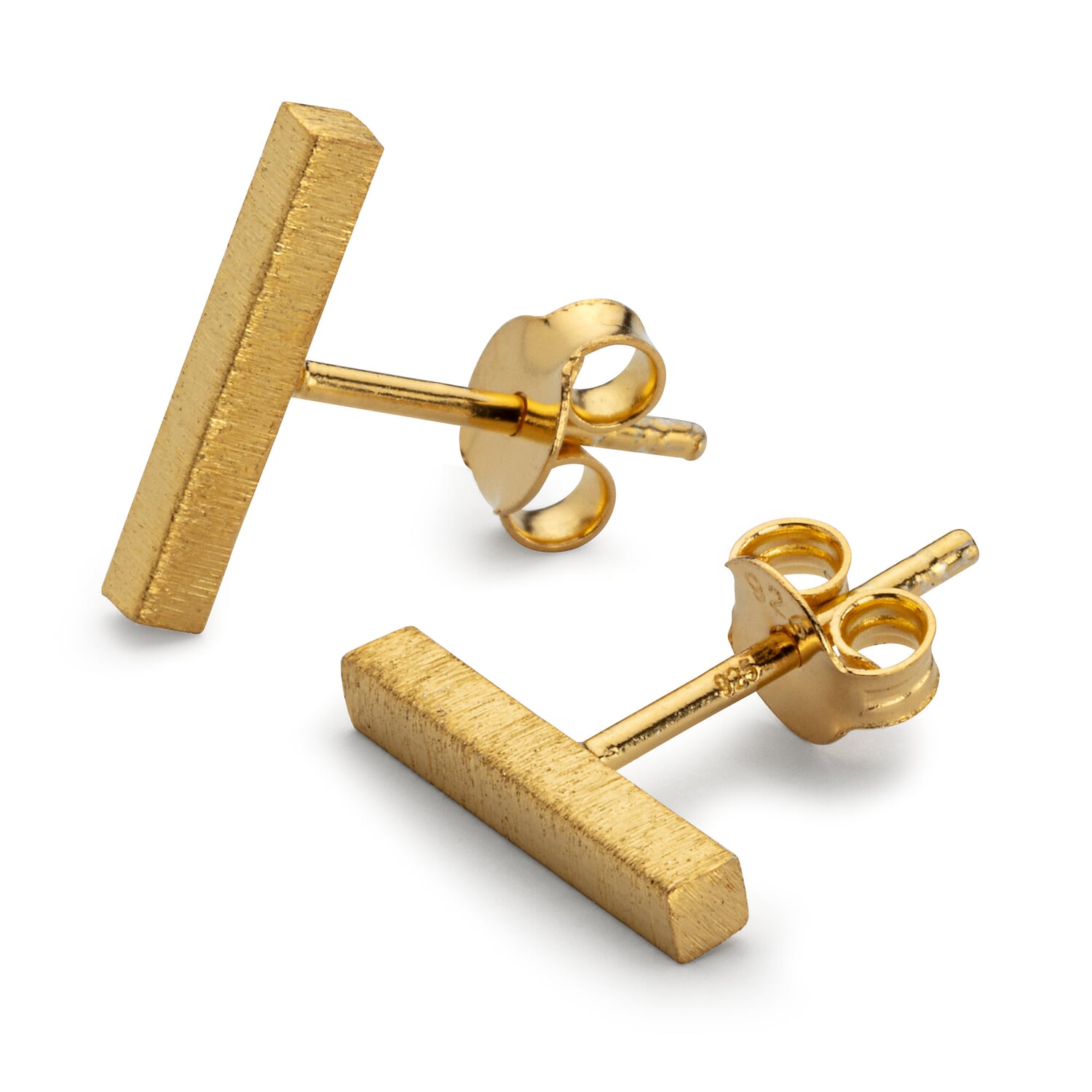 Stud earrings satin bar