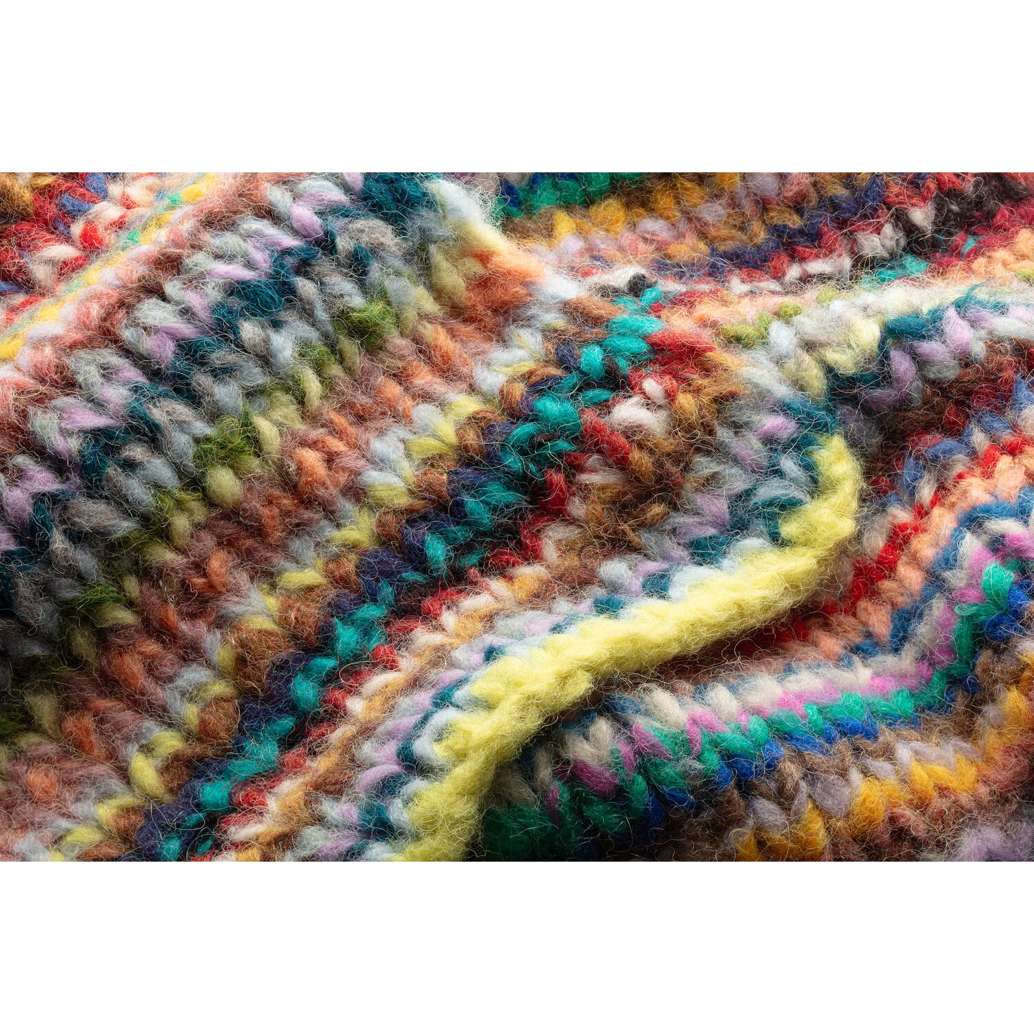 Unisex knitted scarf, multicolor
