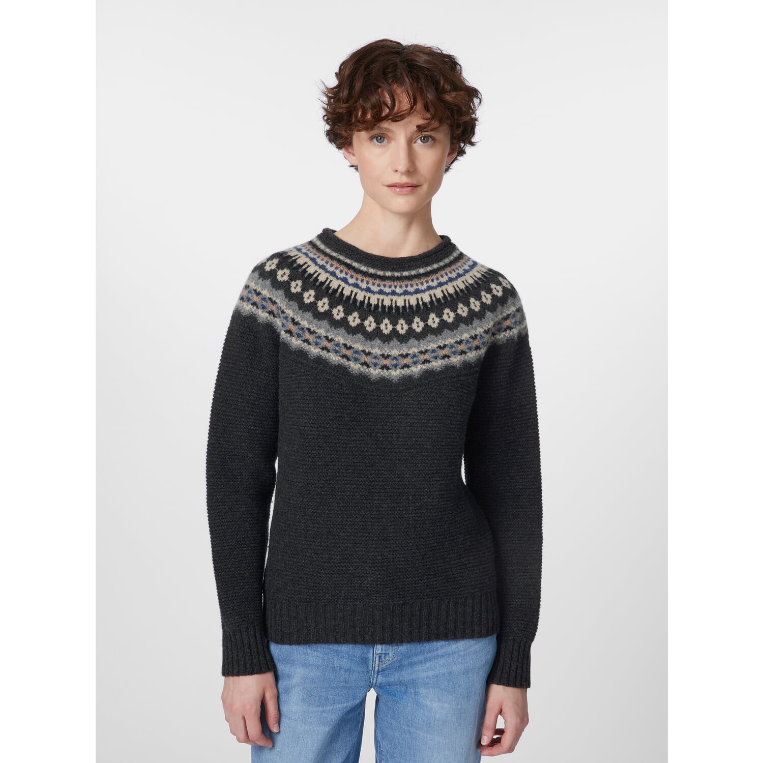 Ladies sweater with yoke