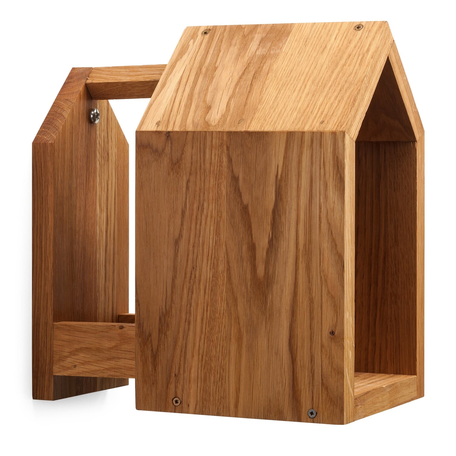 Bird nesting box oak wood