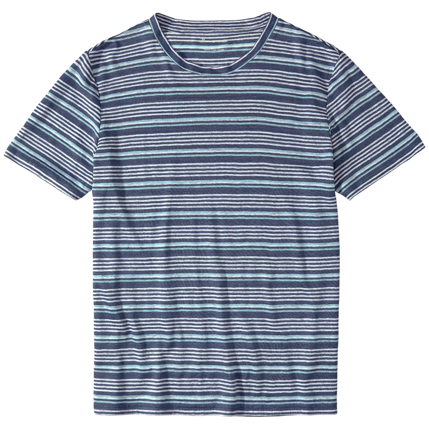 Men's striped linen T-shirt