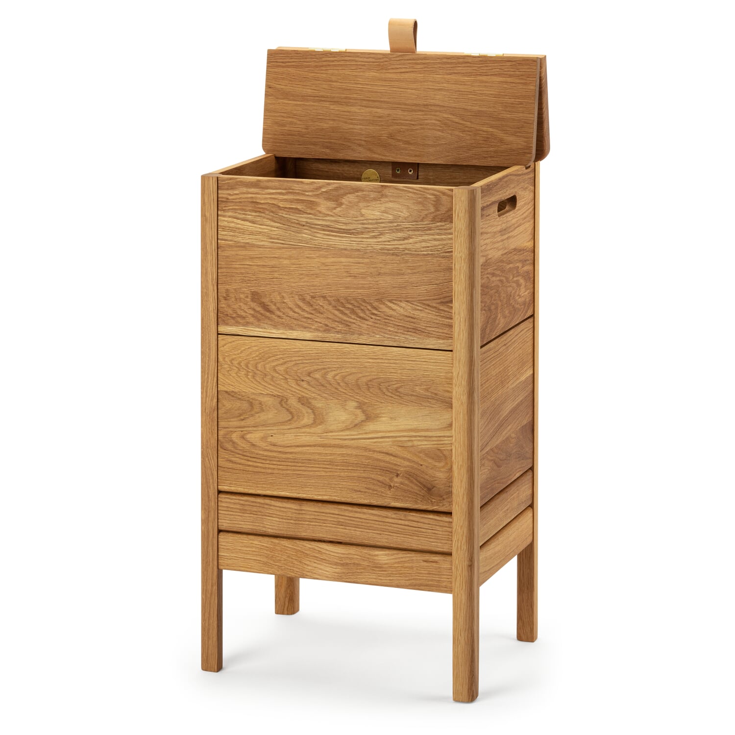 Laundry and storage chest oak wood