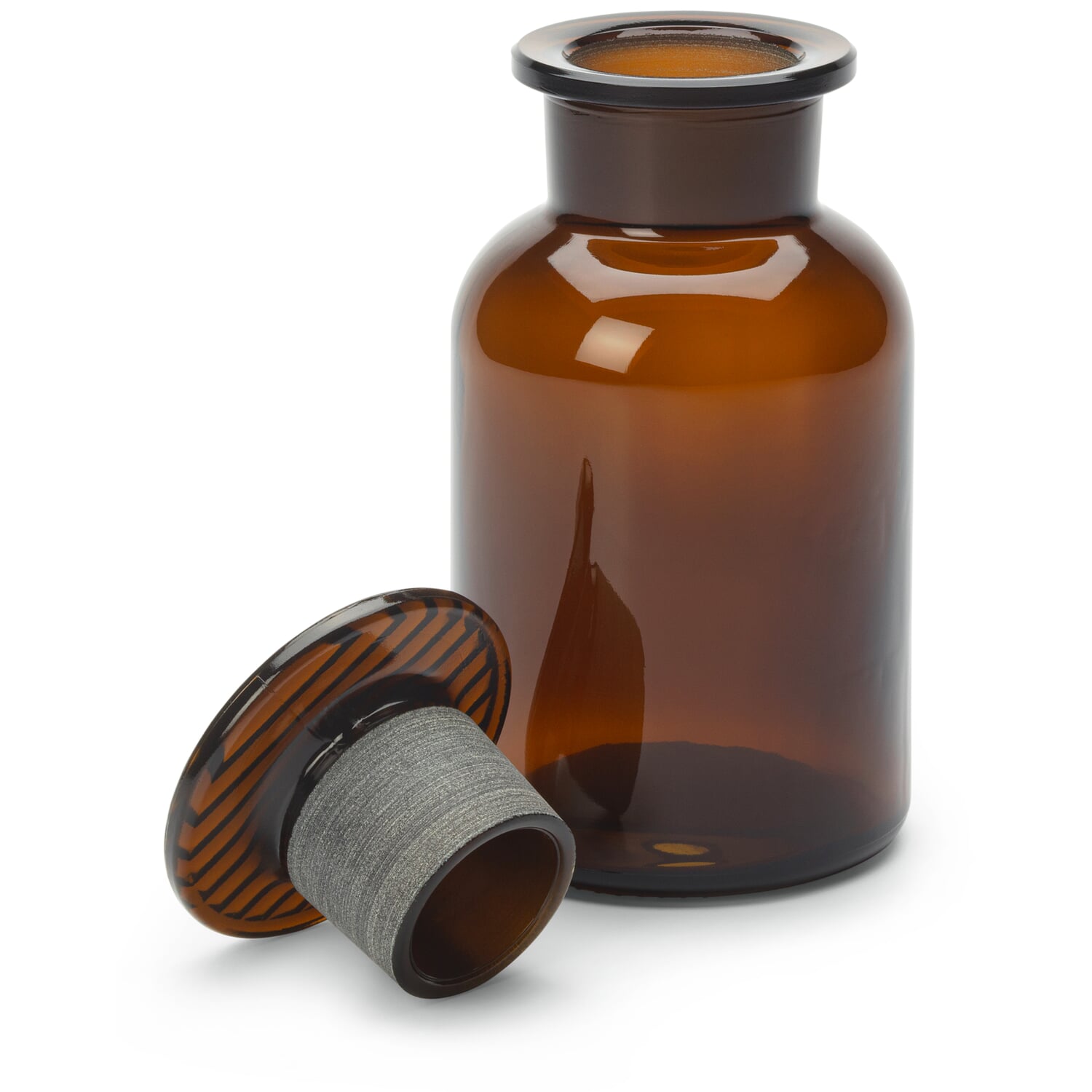 Storage bottle with glass stopper